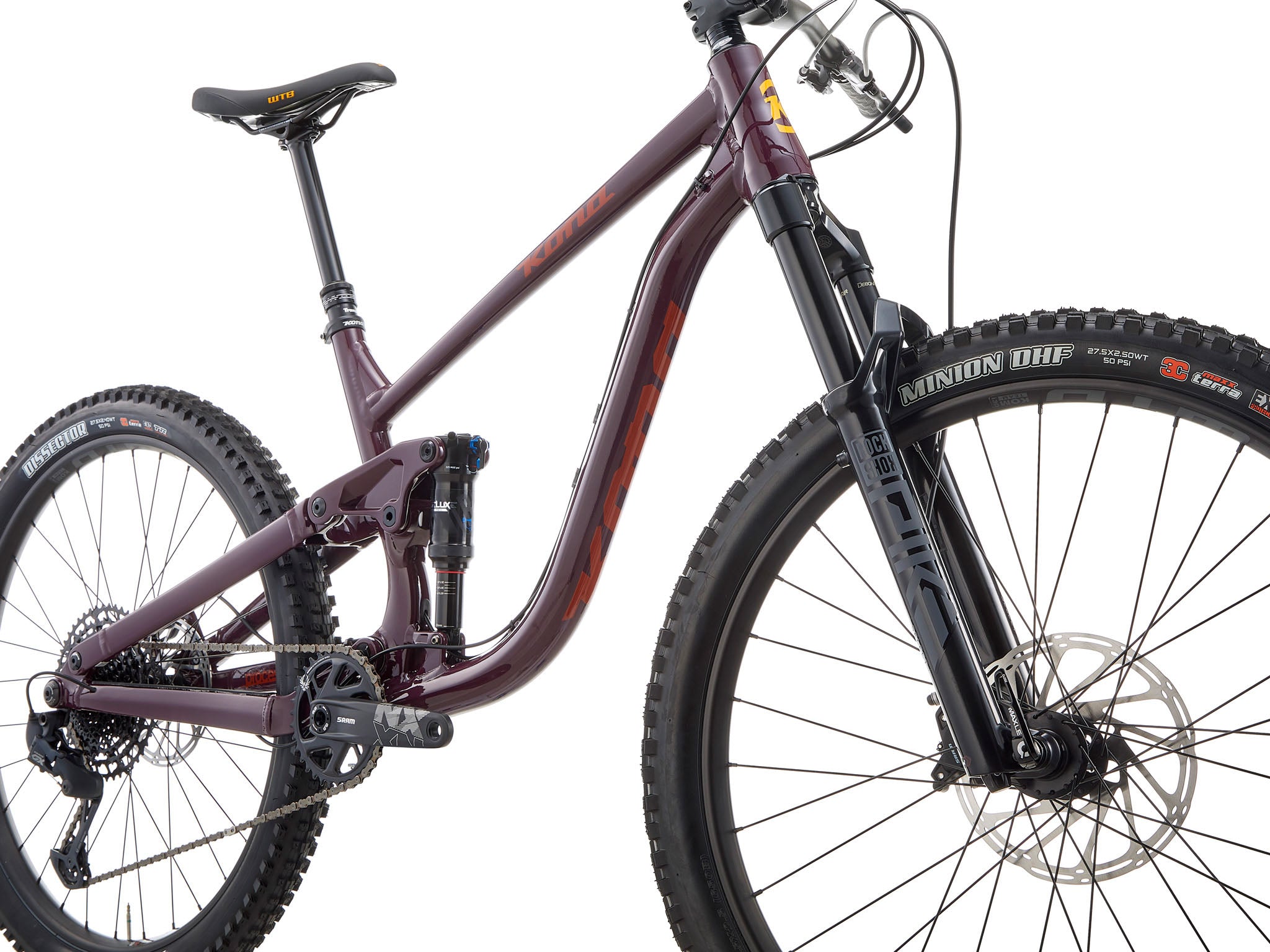 Close-up of the Process 134 DL 27.5s suspension system, highlighting its engineering and build quality.