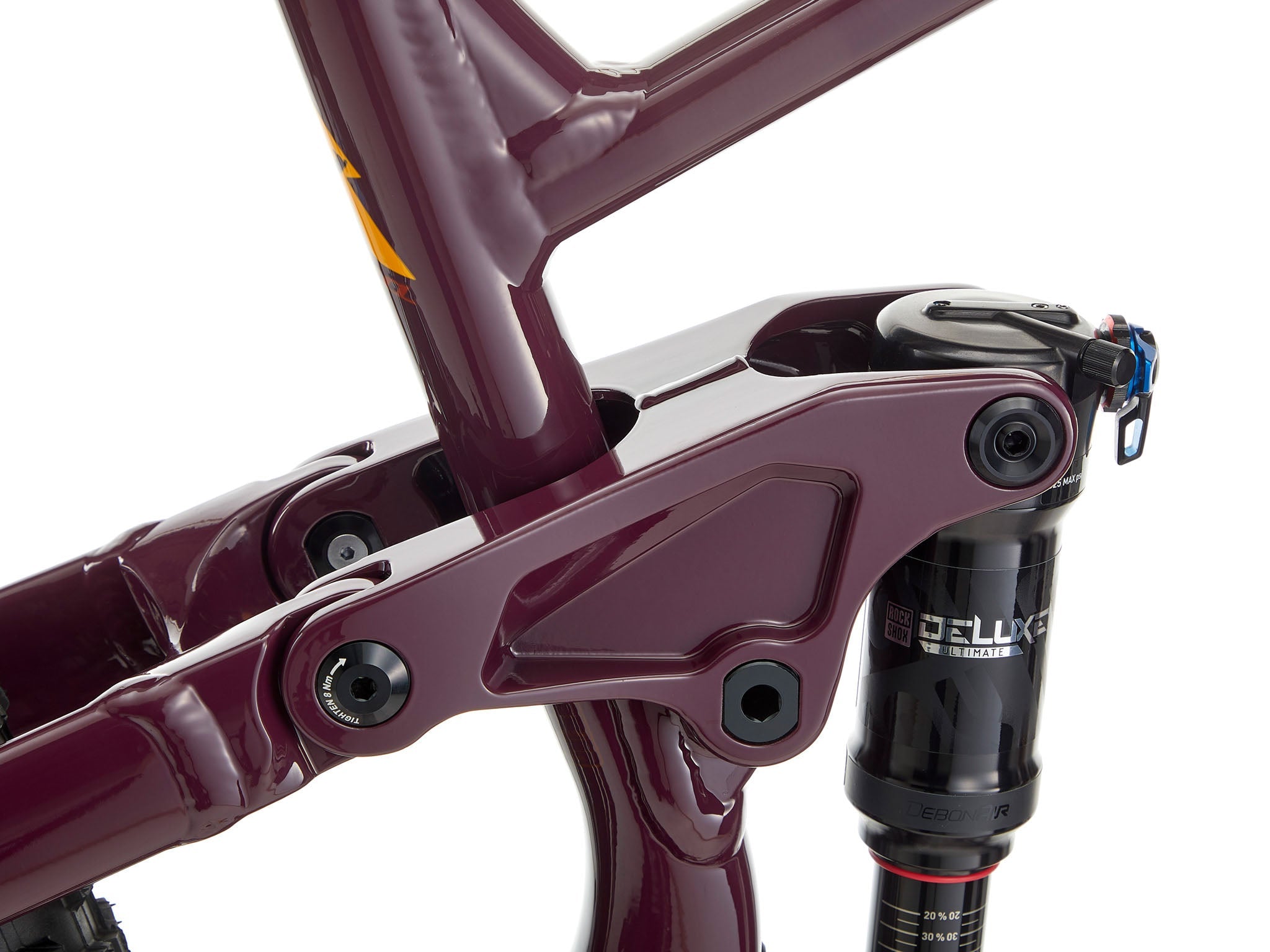 Side view of the Process 134 DL 27.5 trail bike showcasing its sleek design and full suspension.