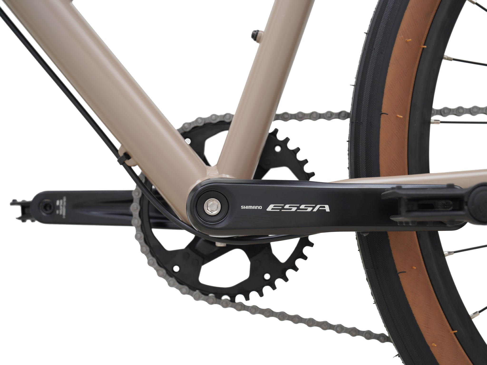 Close-up of the Dew Urban Bicycles integrated brake and shifter levers.