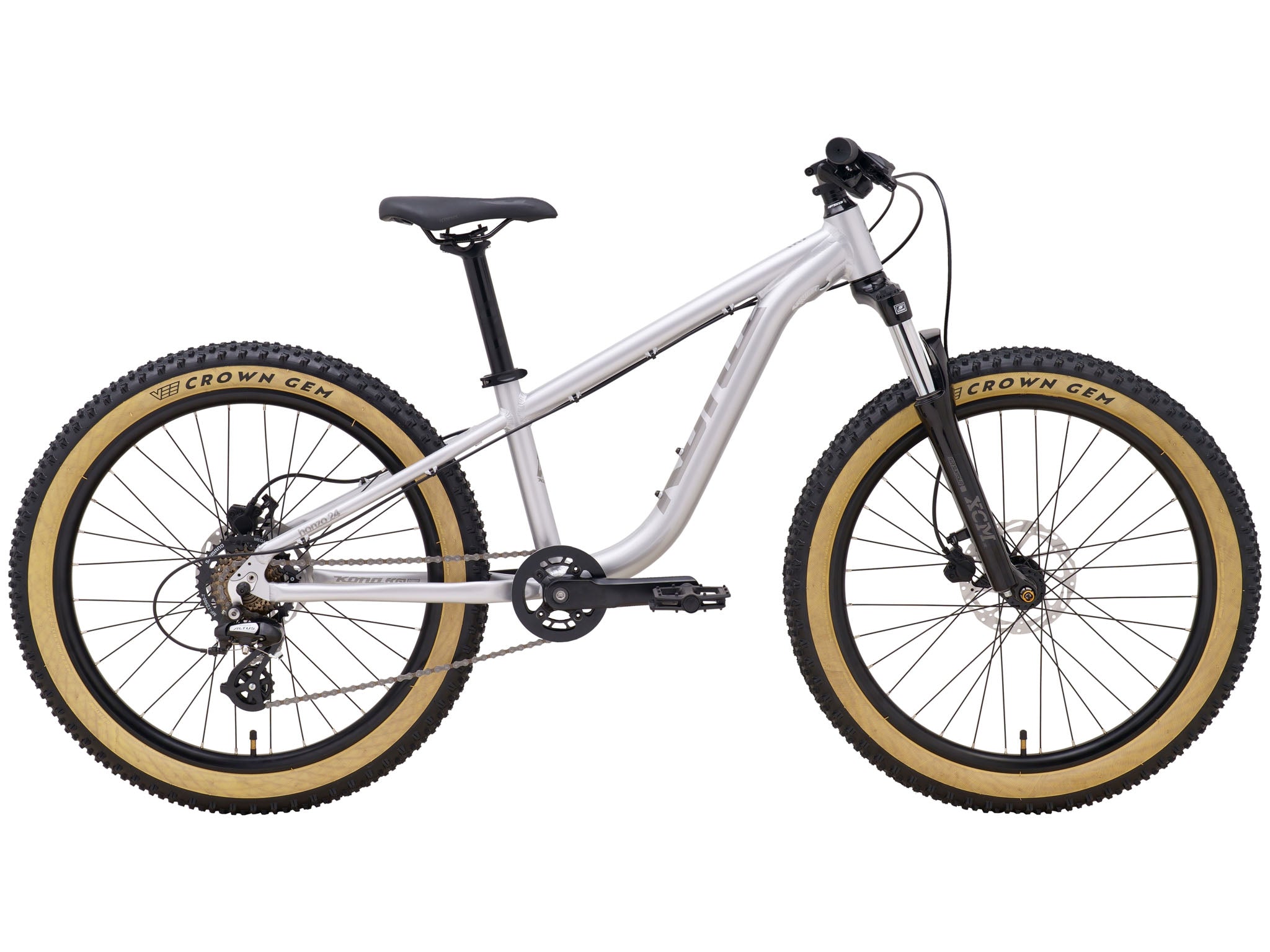 Honzo 24 kids mountain bike on trail for outdoor adventures