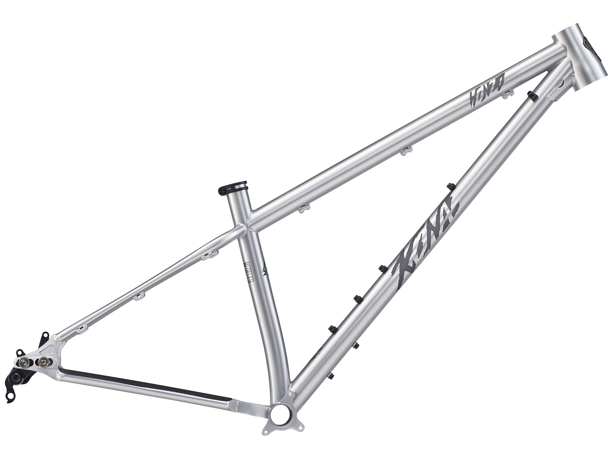 Kona Honzo ESD Trail Frame from the side, highlighting its sturdy steel construction.