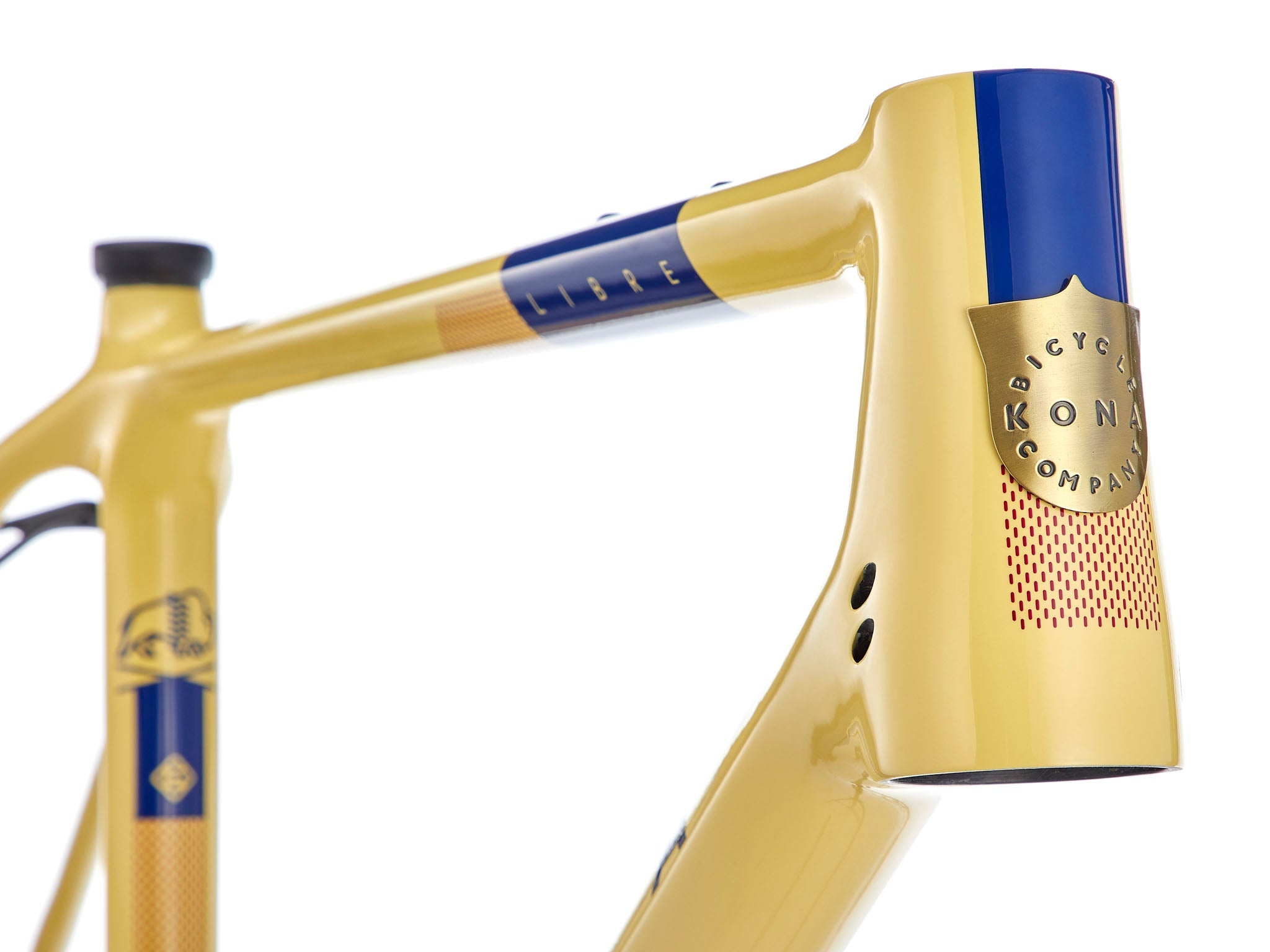 Close-up of the lightweight gravel bike frame showing its sleek geometry and tire clearance