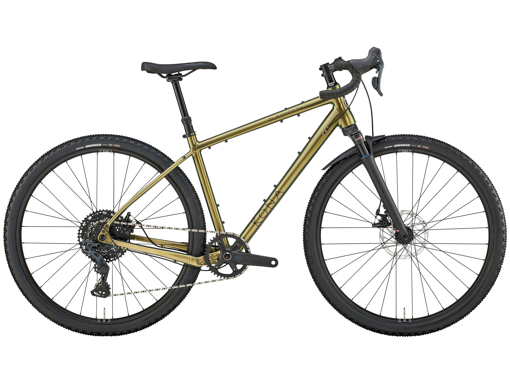 Ouroboros Adventure Drop Bar Bike in action on a rugged trail.