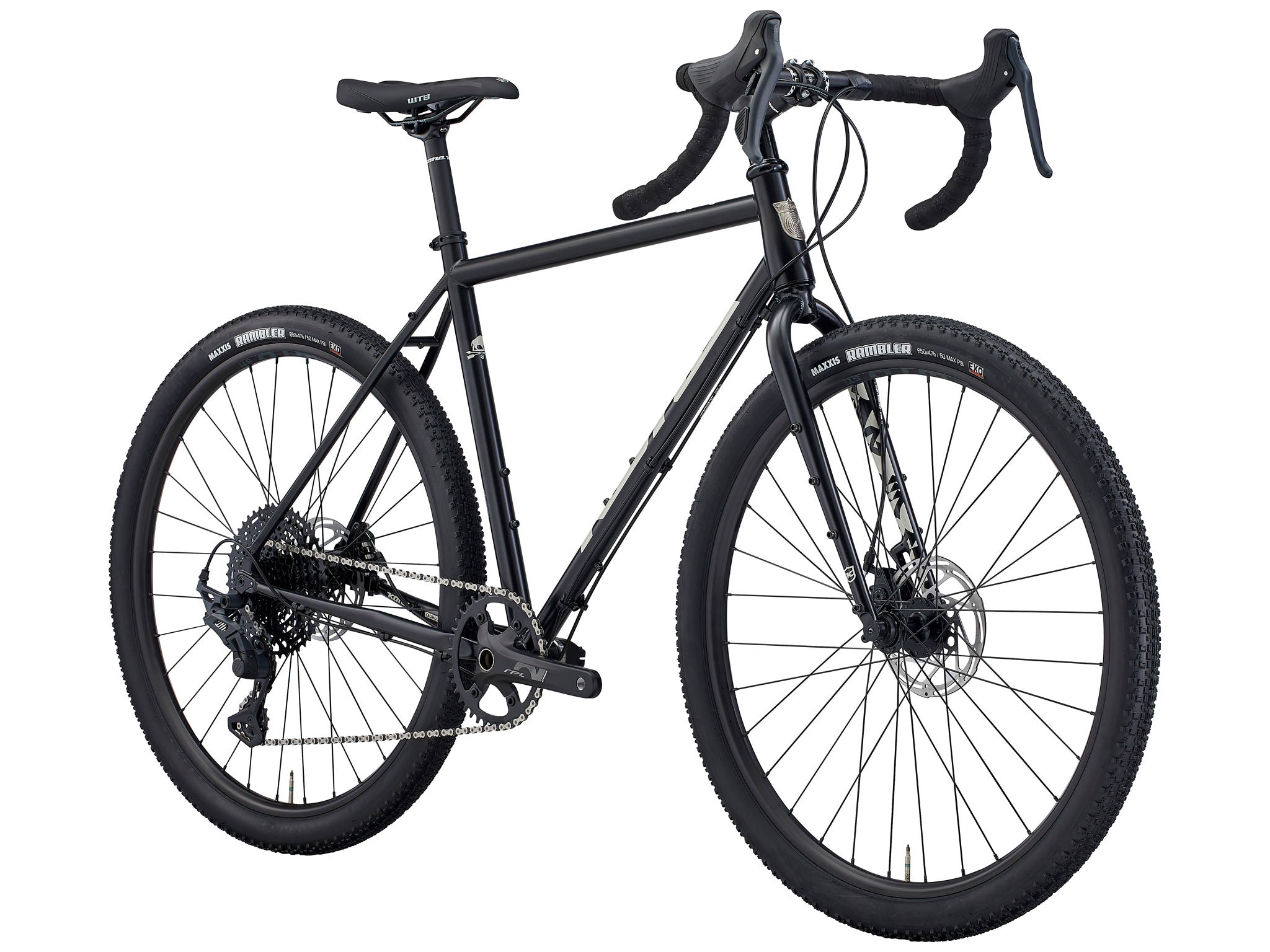 Close-up of the Roves lightweight steel frame for gravel riding