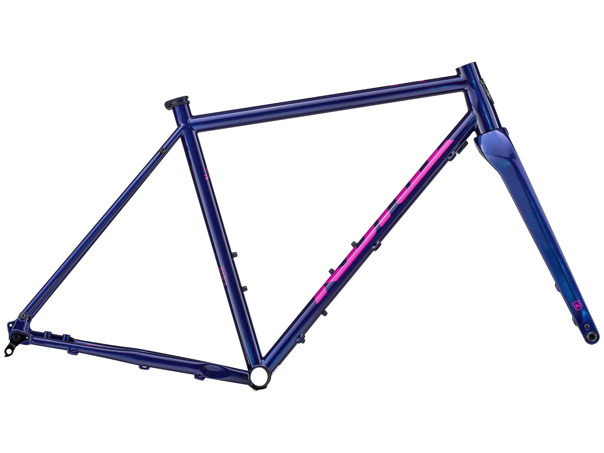 Rove LTD Adventure Bike parked on a scenic gravel road, highlighting its Butted Cromoly frame.