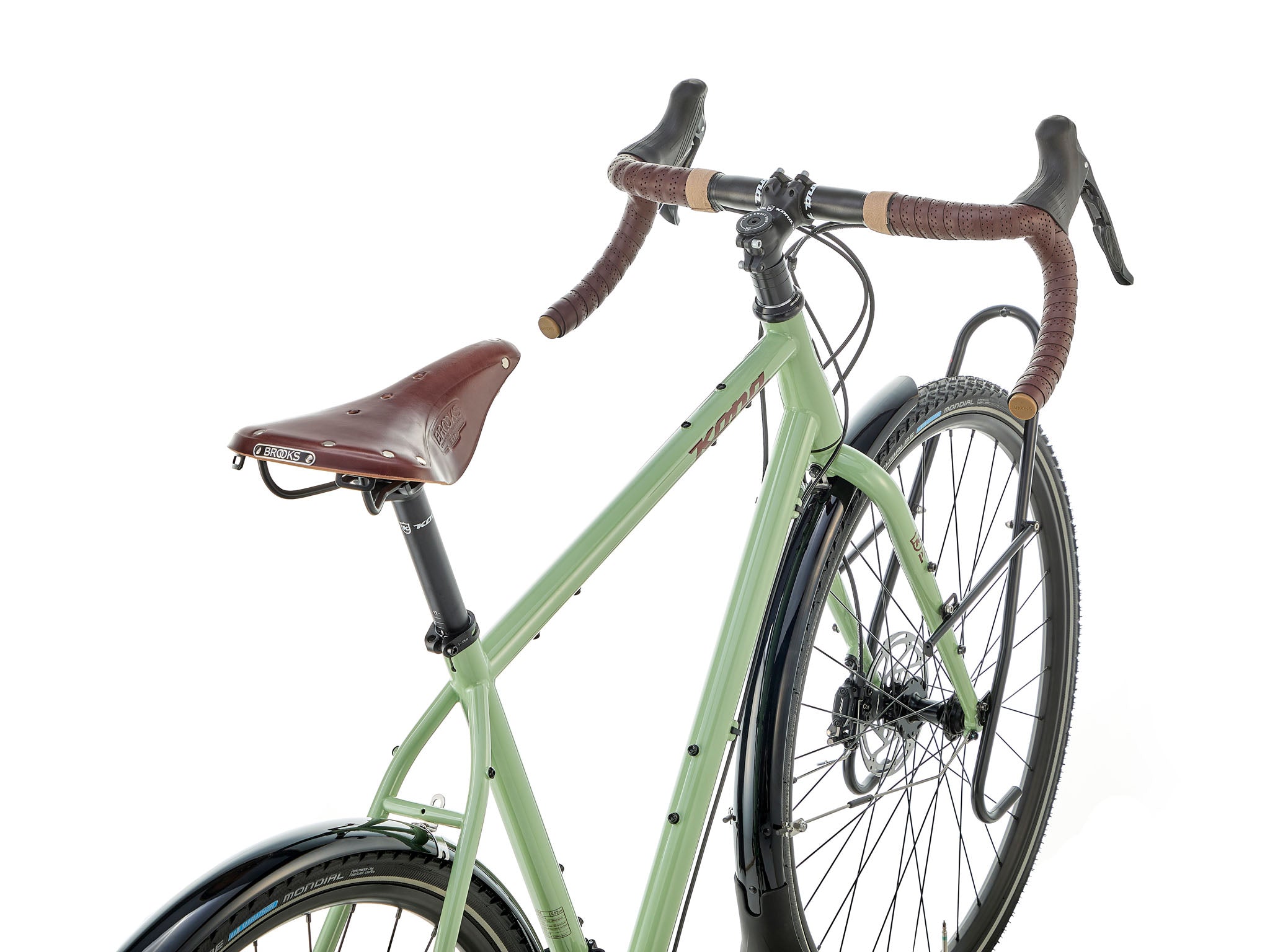 Side view of Sutra steel touring bike with fenders and rack, ideal for long rides