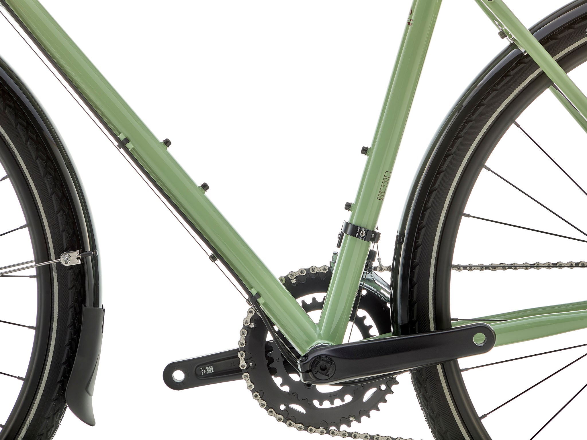 Close-up of Brooks saddle and microfiber handlebar tape on the Sutra bike