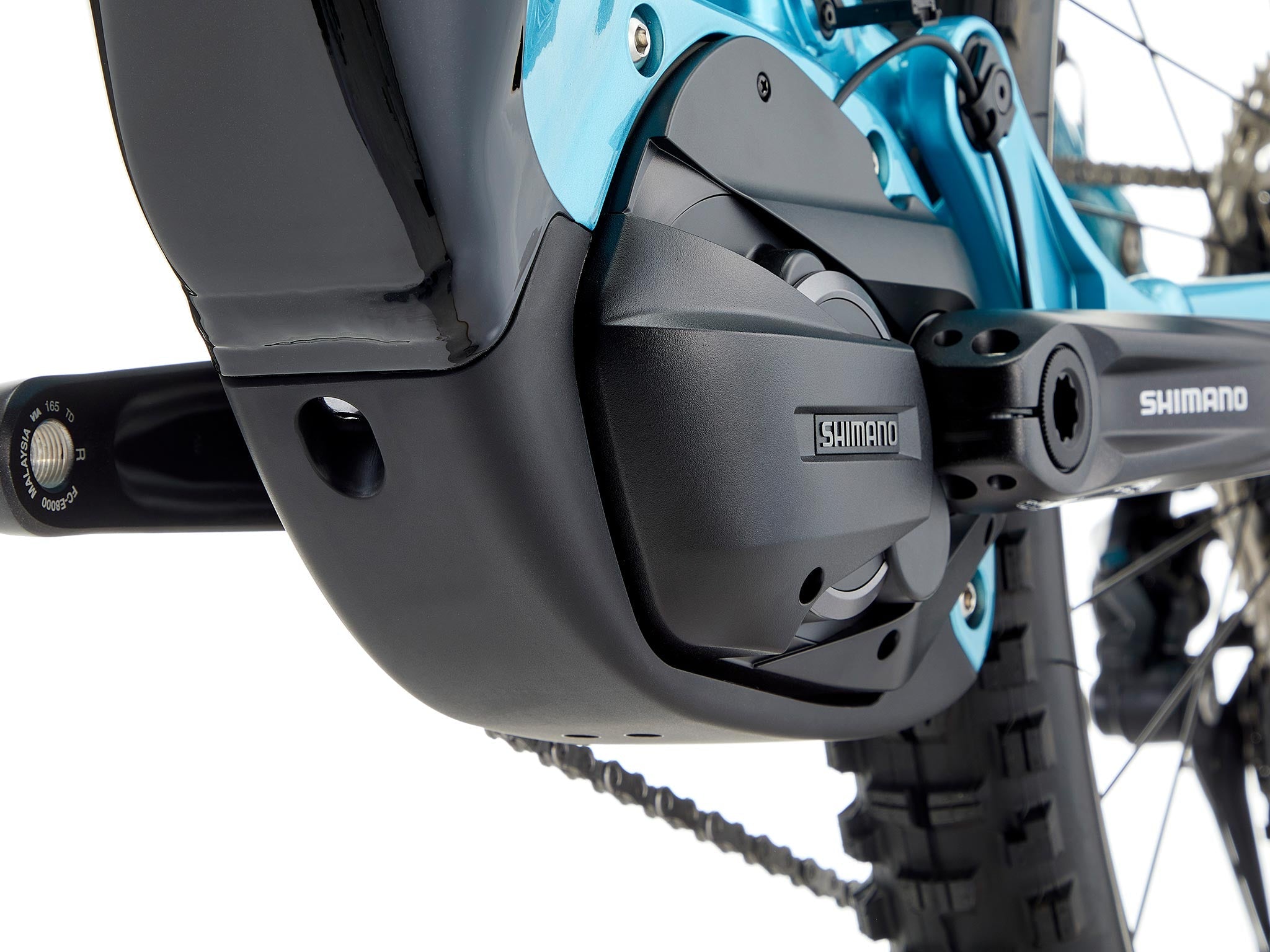 Close-up of Remote 130s sturdy aluminum frame and Shimano motor
