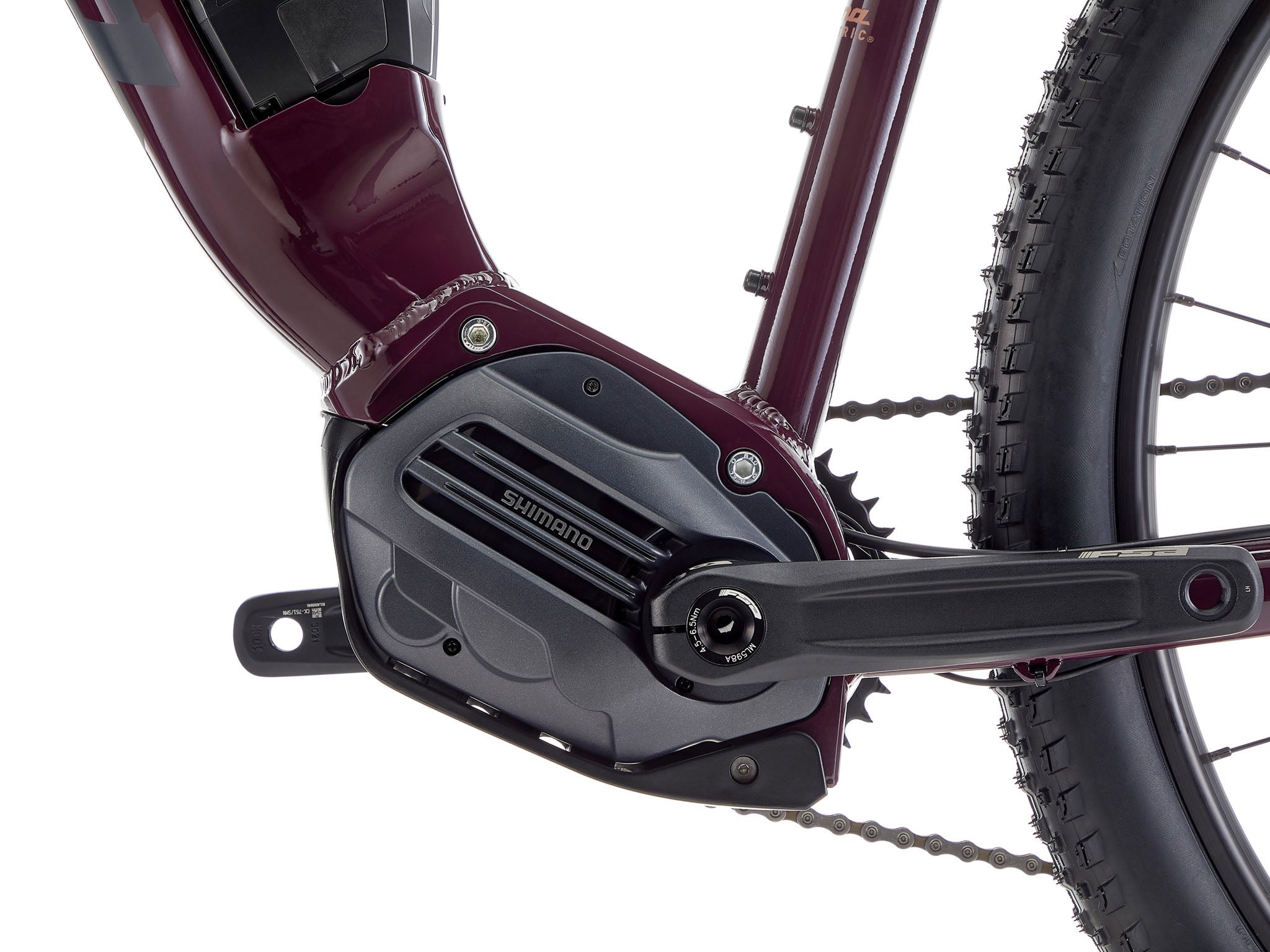 El Kahuna electric mountain bike on a forest trail, showcasing its robust design.