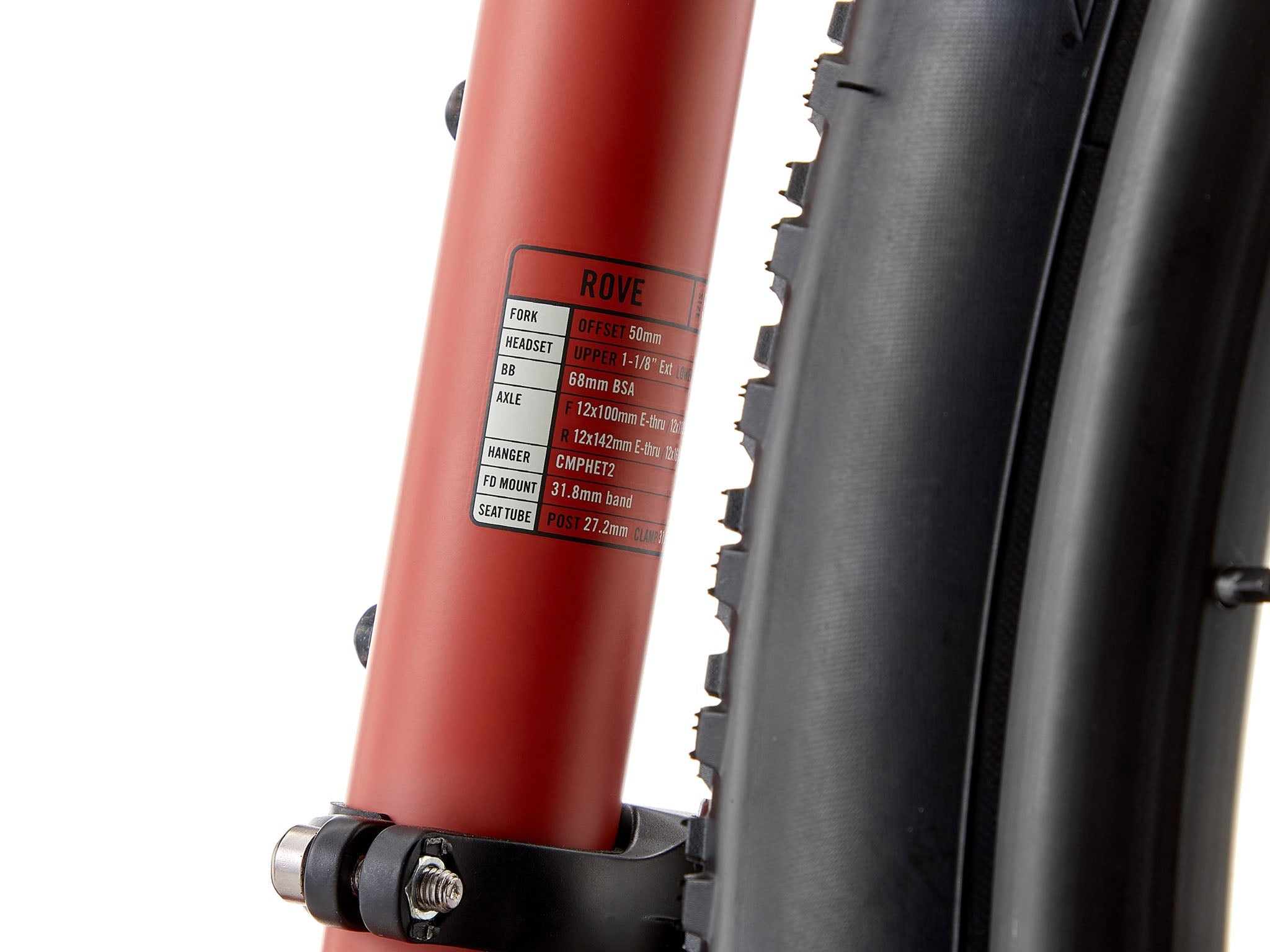 Side view of Rove steel gravel bike on urban street