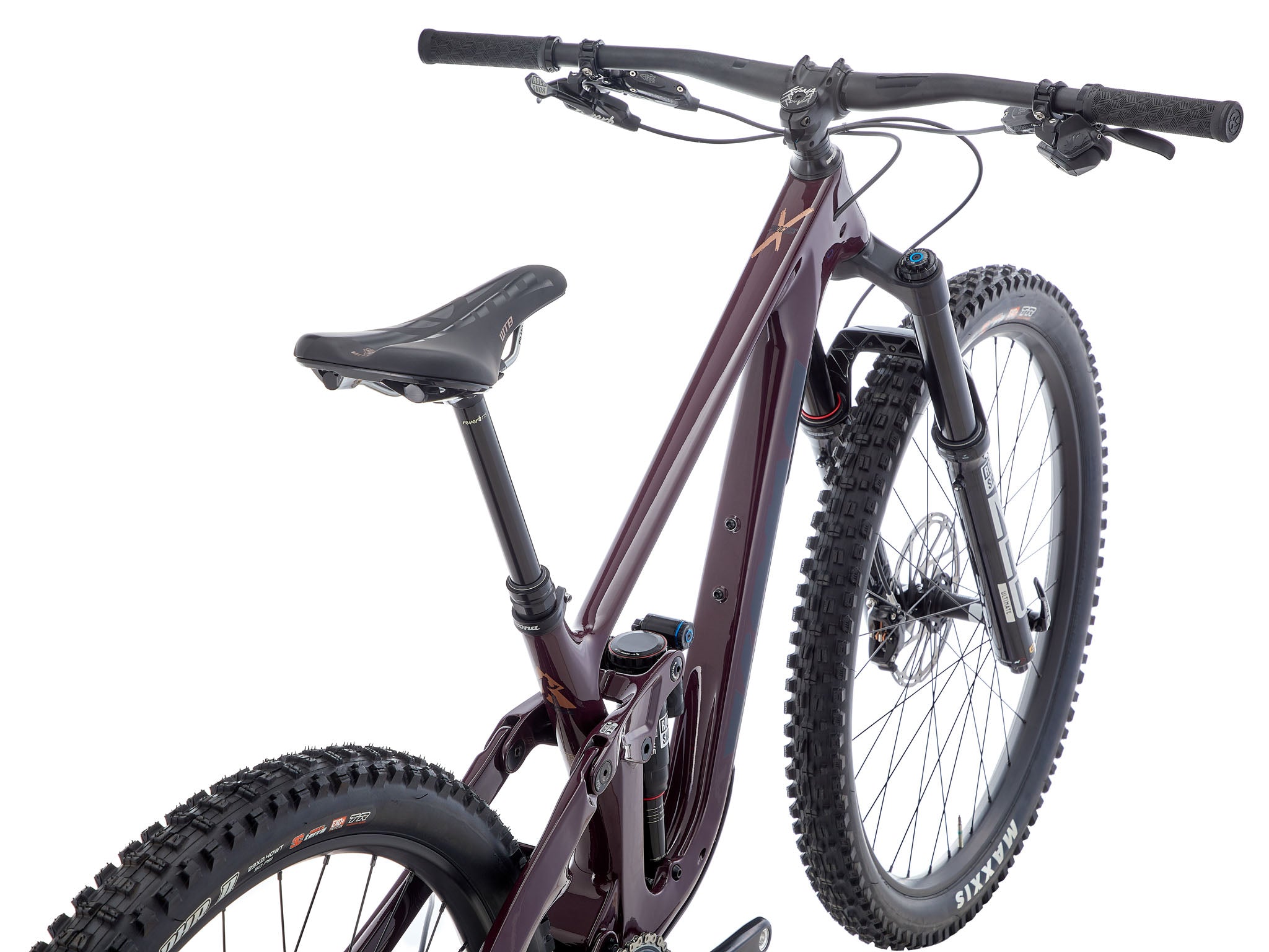 Side view of Kona Process X Carbon 170 DL showing full carbon frame and aggressive geometry
