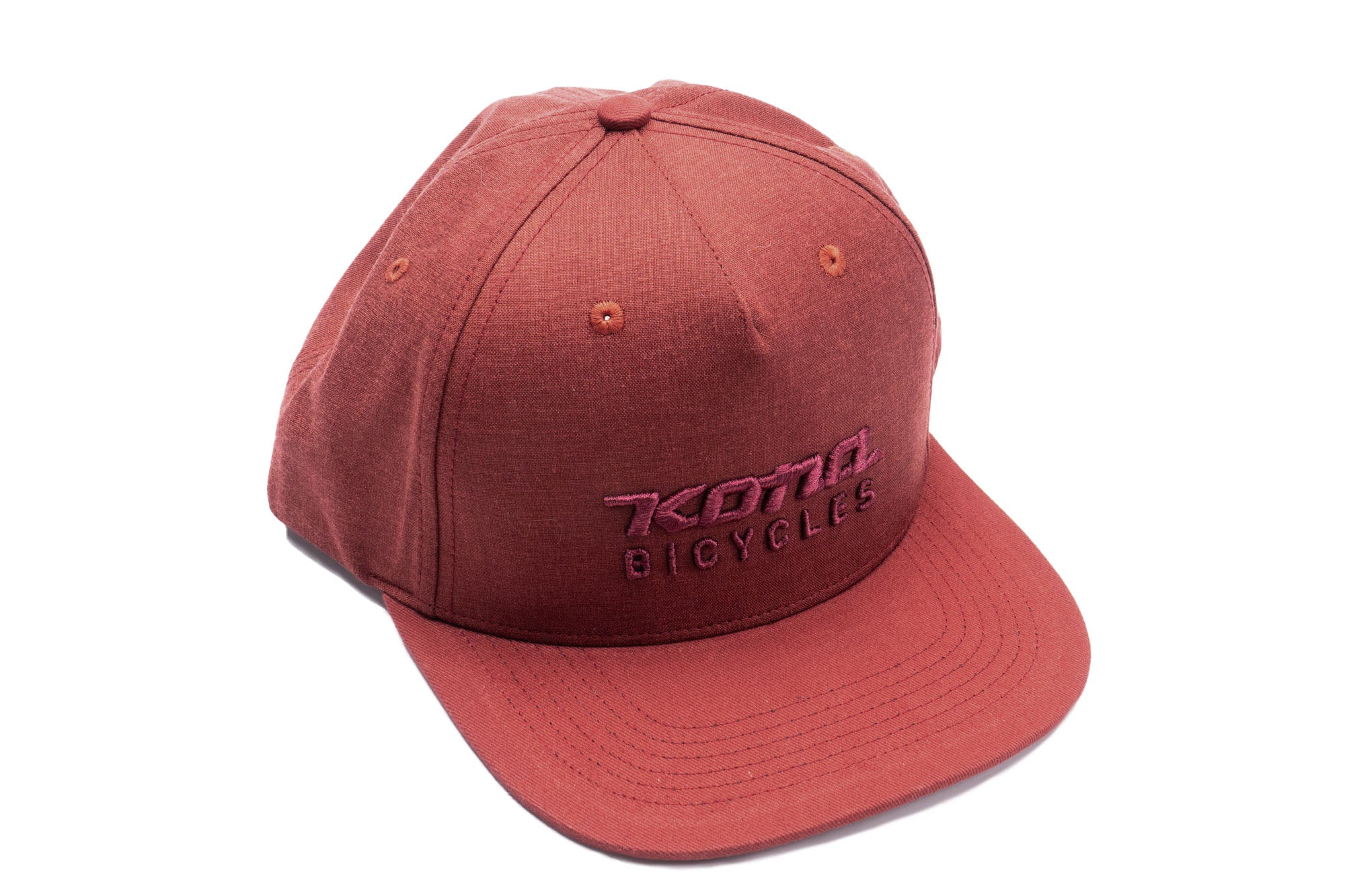 Front view of the stylish crimson snapback hat, perfect for casual wear.