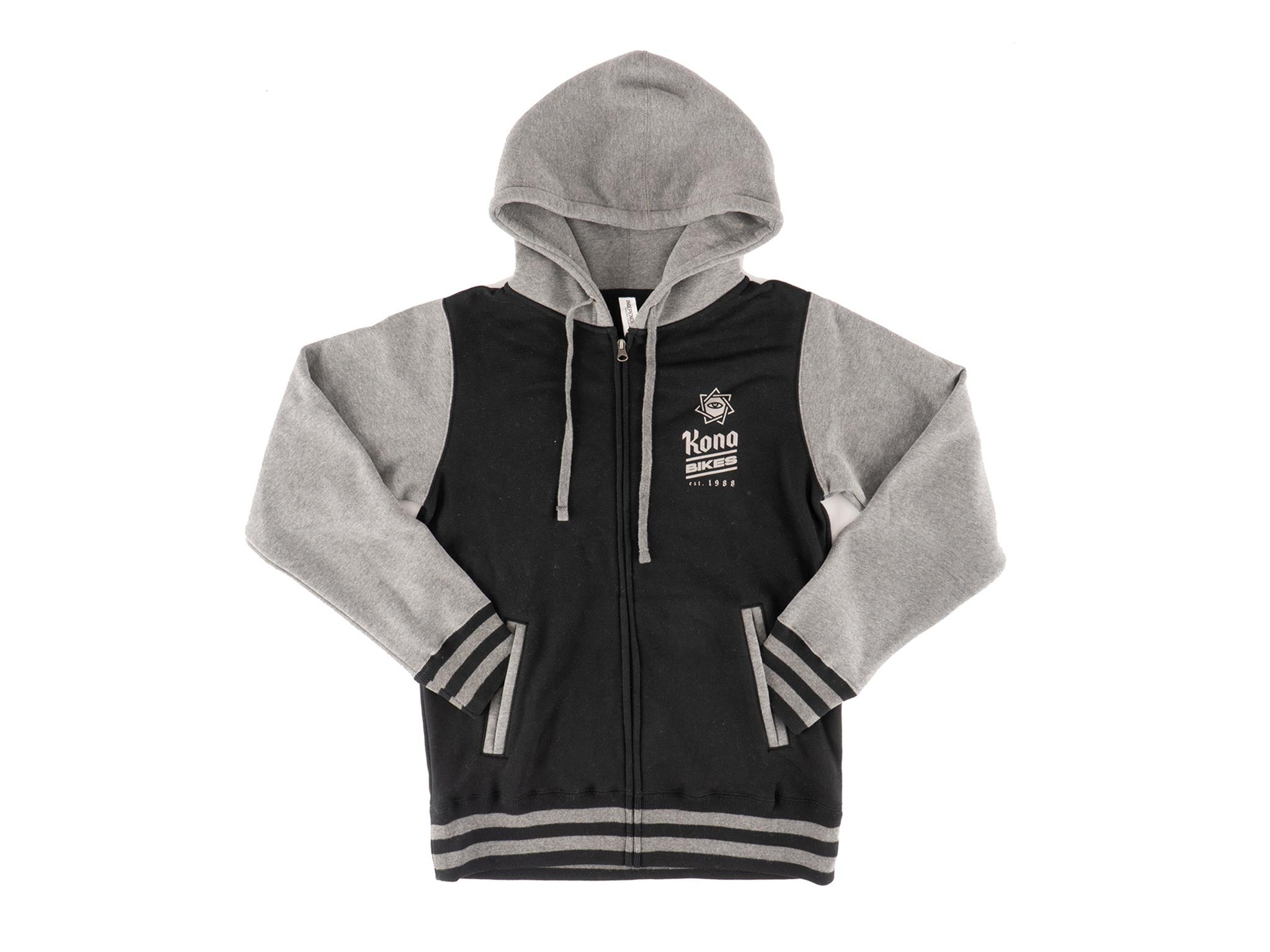 Front view of varsity brewed hoodie highlighting its classic varsity style