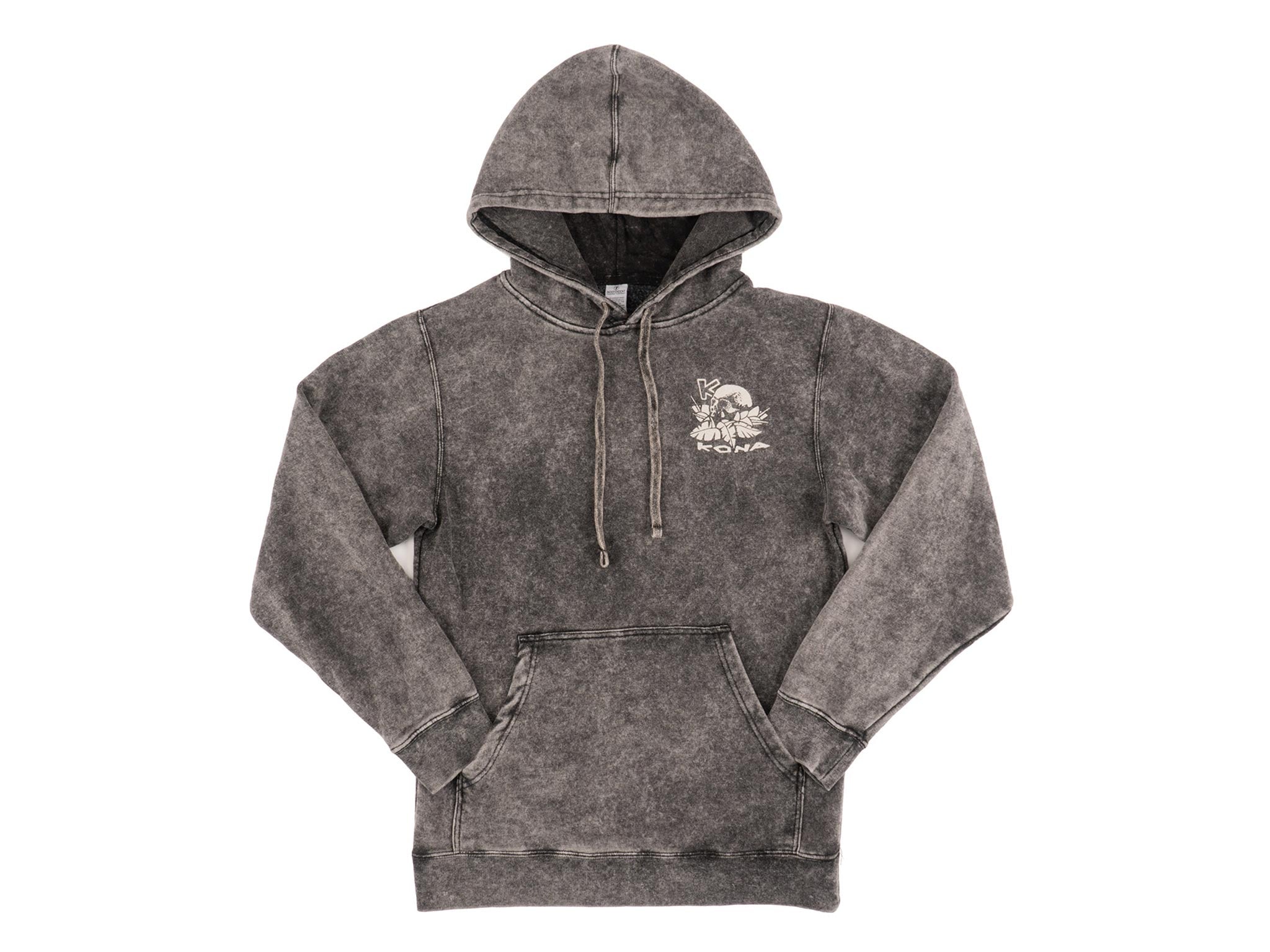 Close-up of the Cyclist Shaka Vintage Hoodie showing the mineral wash texture.