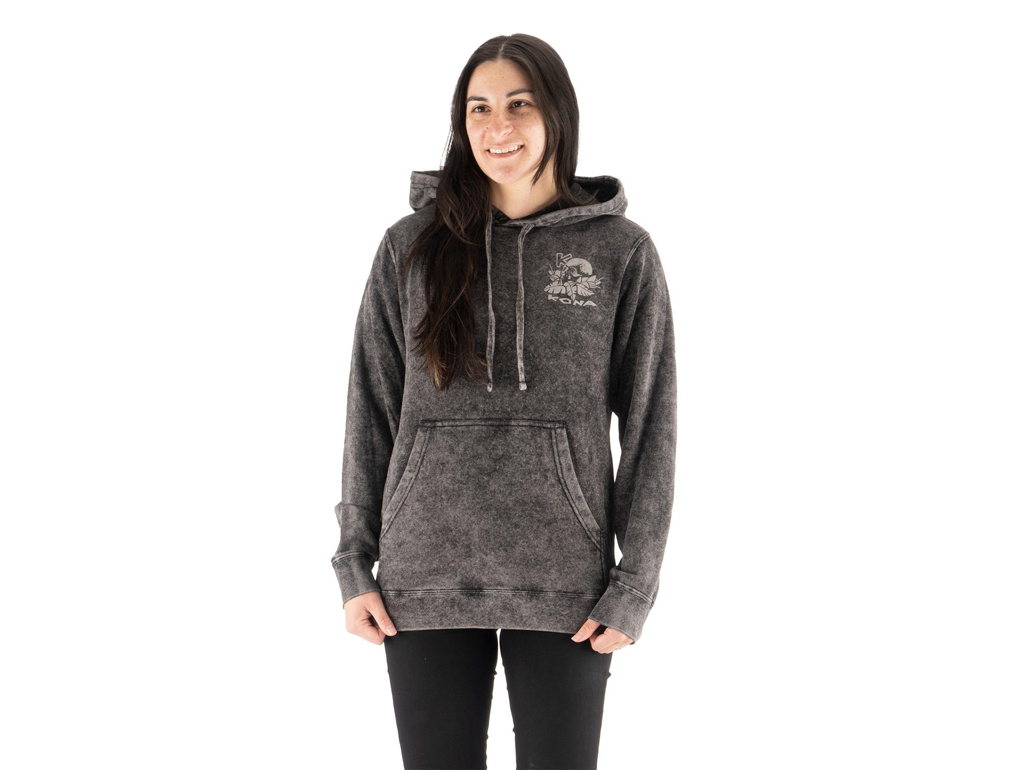 Cyclist wearing the top-rated graphic hoodie for bikers, riding through a scenic landscape.