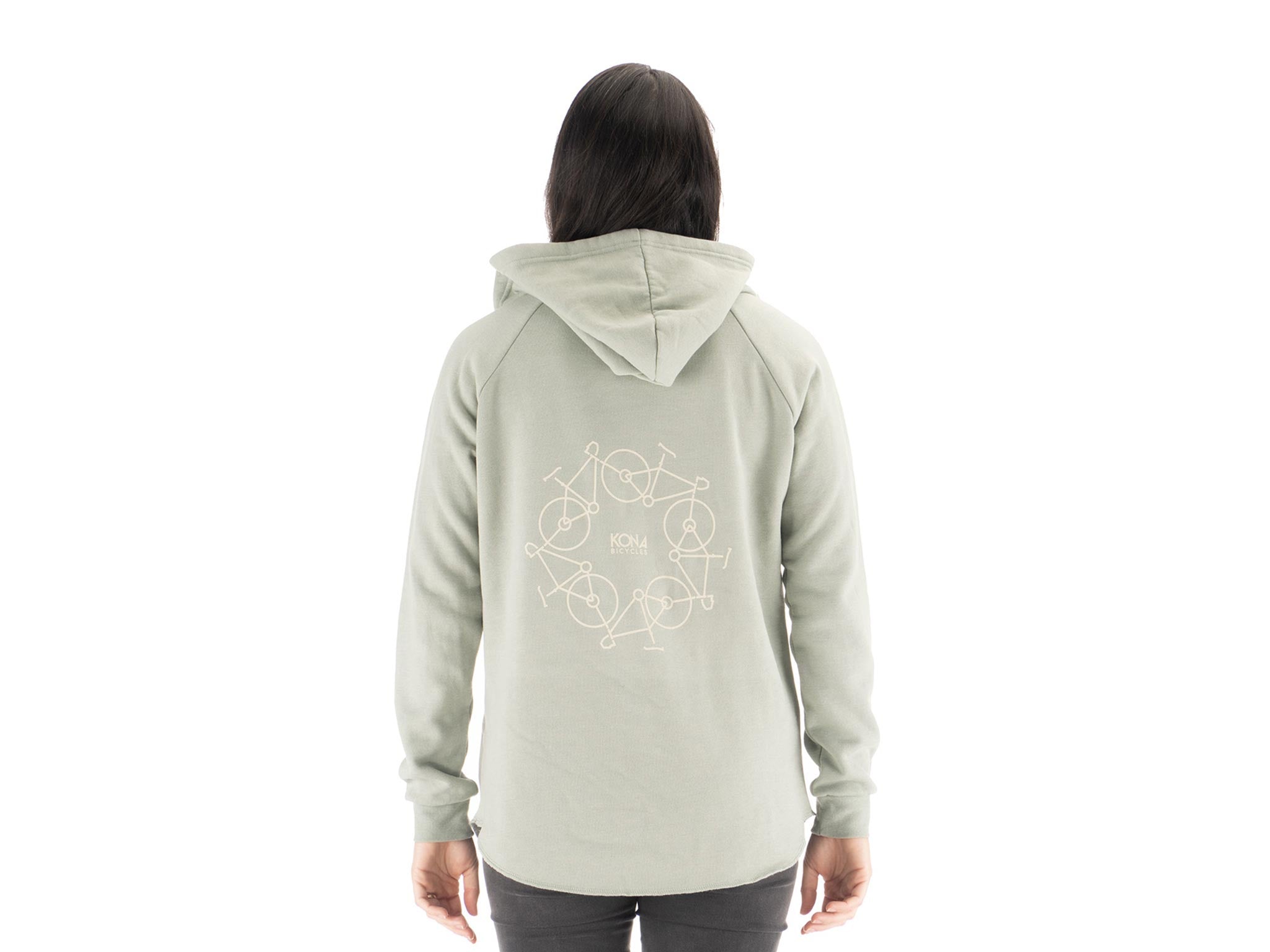 Detail shot of the hoodie showcasing its soft fleece interior and raglan sleeves.
