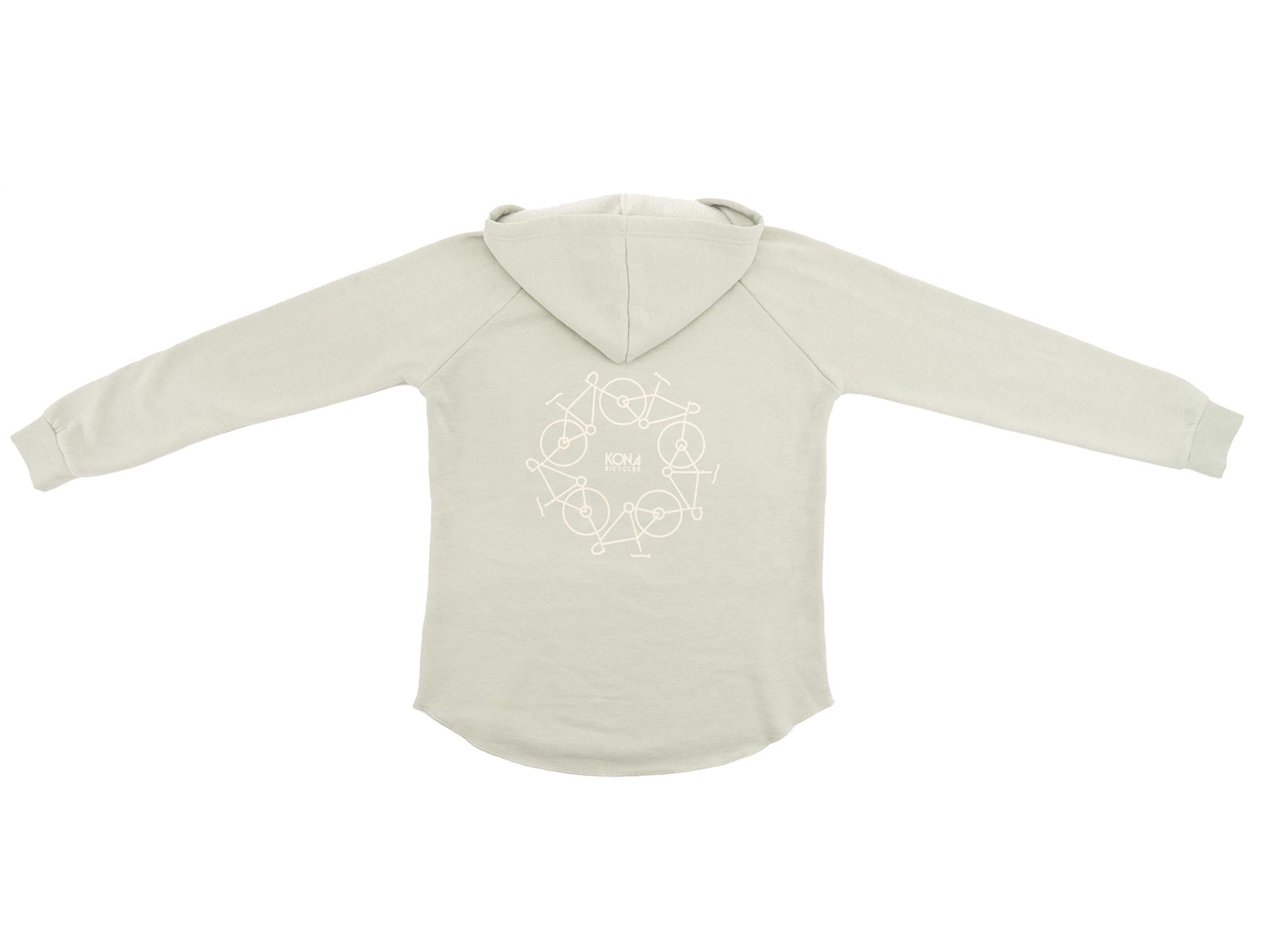 Model wearing the Velocipede hoodie, perfect for casual outings and cycling activities.