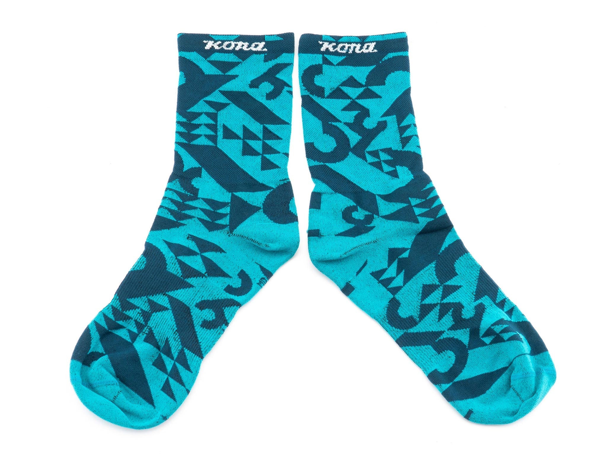 Kona Rove performance socks showcasing the 5-inch cuff and poly blend material. Kona Rove performance socks showcasing the 5-inch cuff and poly blend material.