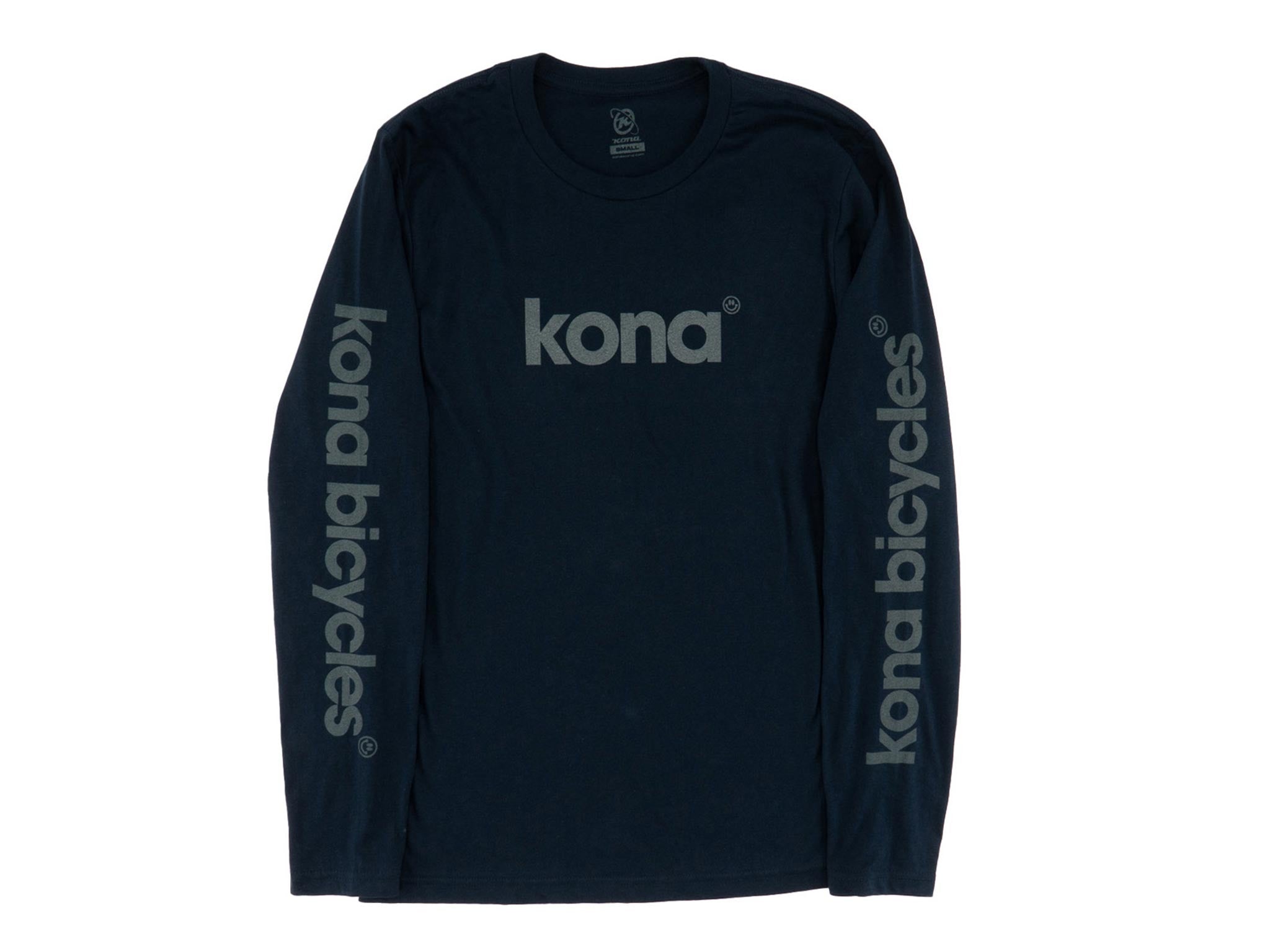 Close-up of graphic long sleeve t-shirt with urban street style design