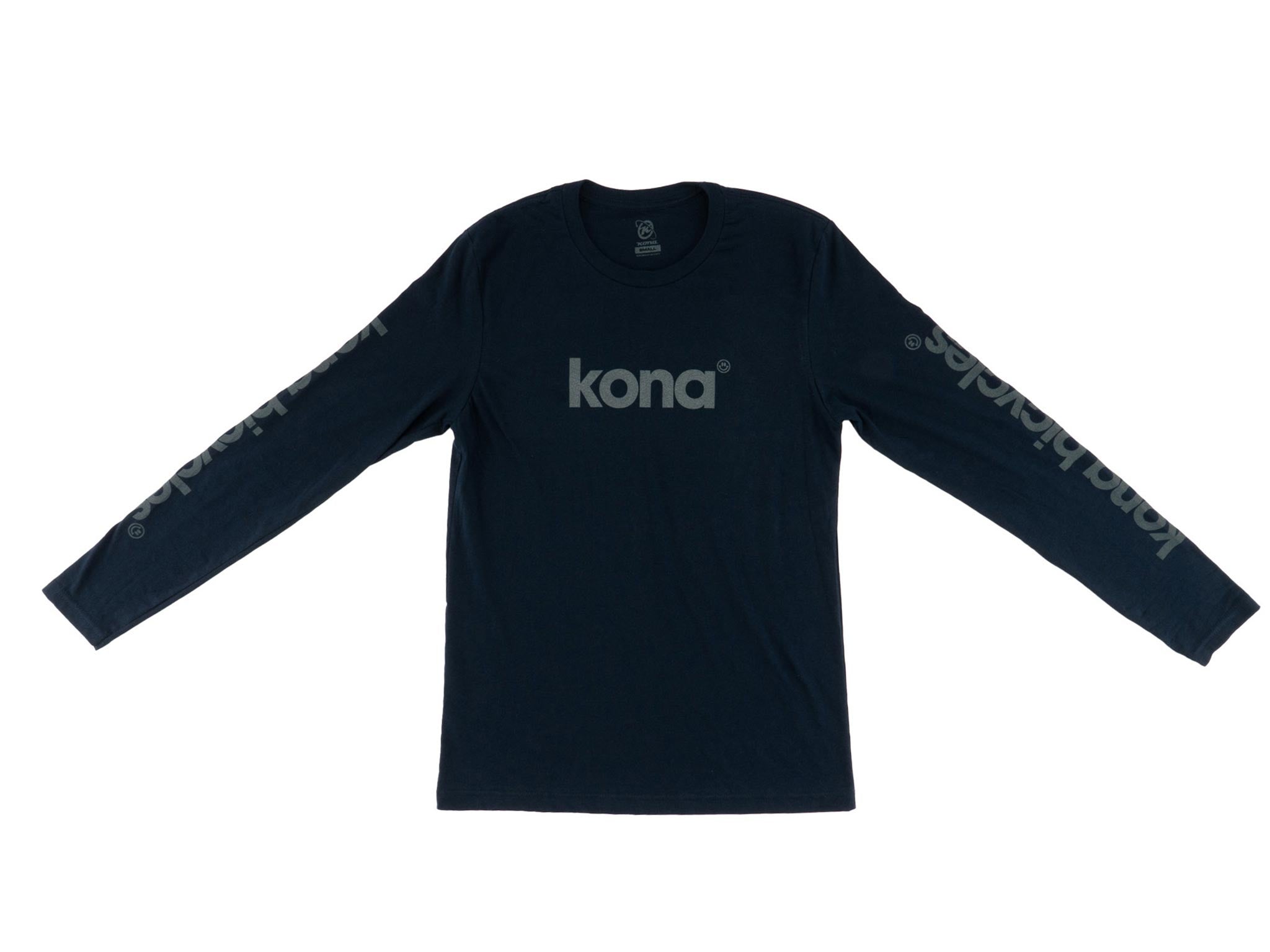 Close-up of graphic long sleeve t-shirt with urban street style design