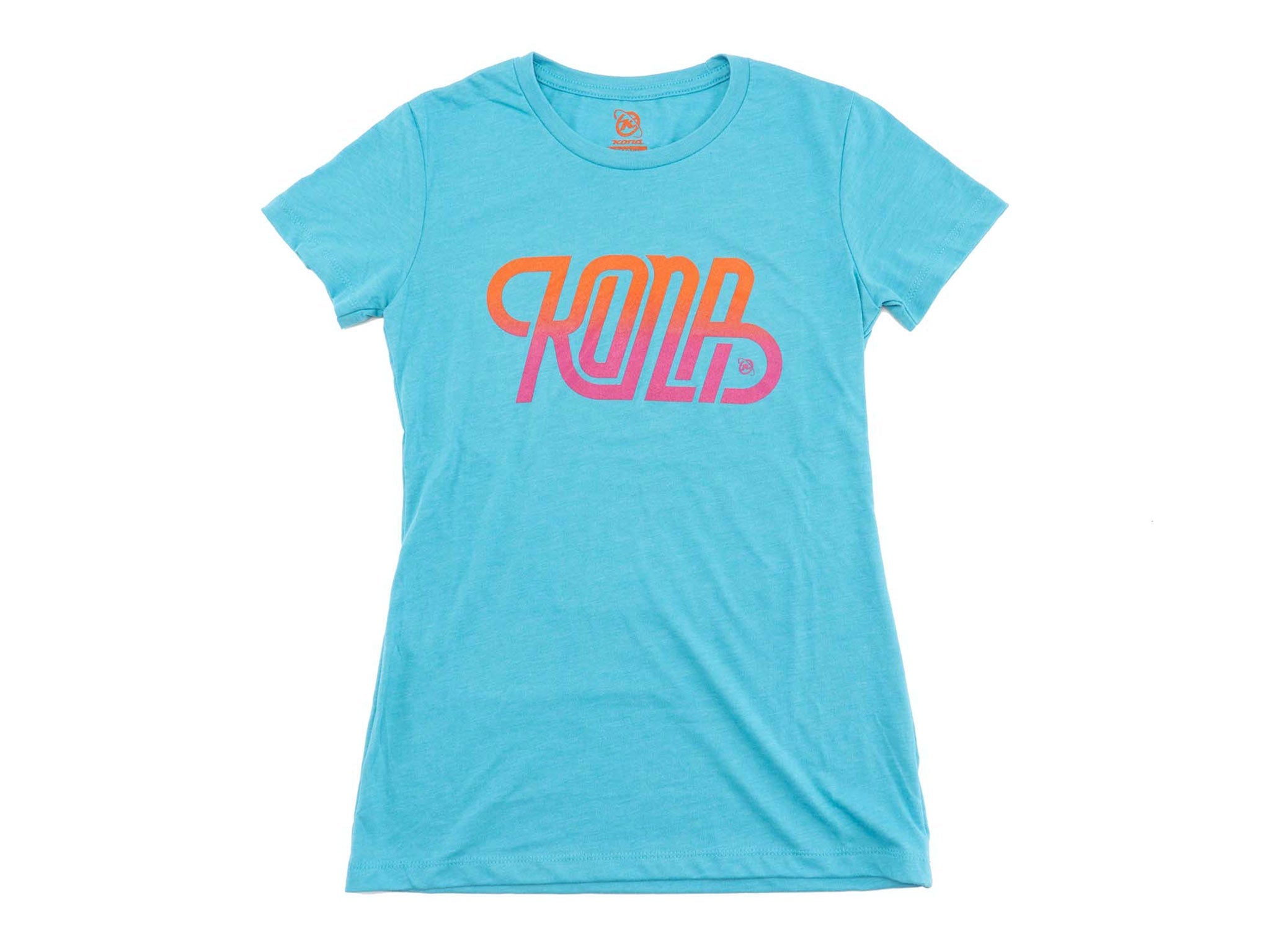 Close-up of women's curly graphic t-shirt showcasing the curly design detail
