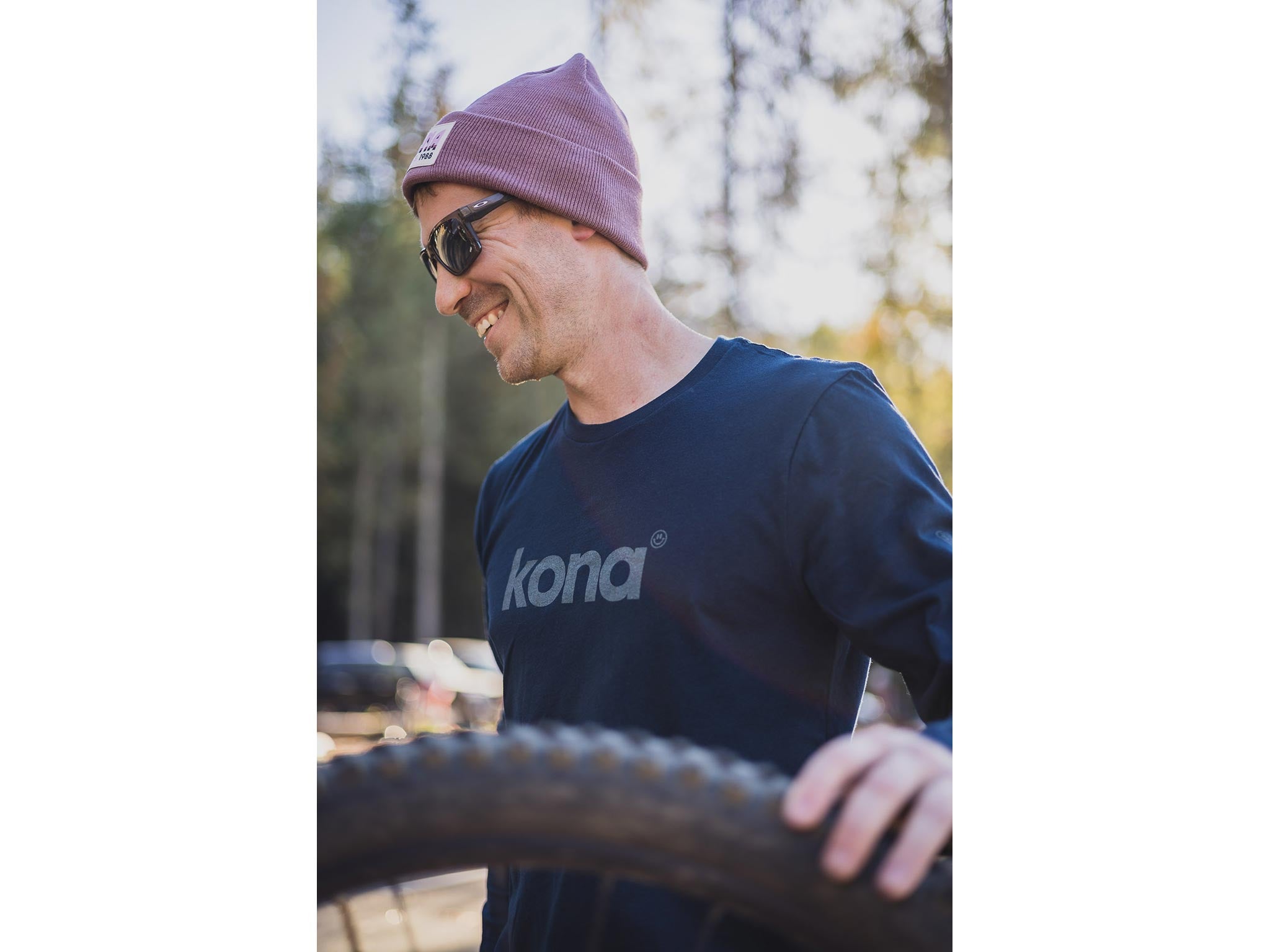 Chic Comfort Winter Beanie in blue, showcasing its soft rib knit texture.