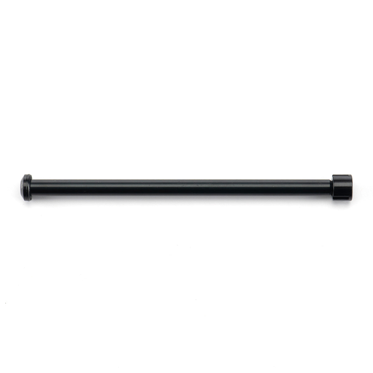 Close-up of Kona Wo frame axle installed on mountain bike fork