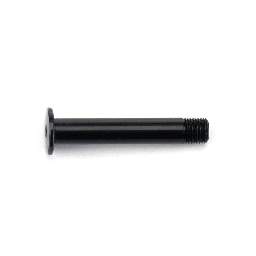 Rocke pivot axle mounted on Hei Hei AL mountain bike from the front angle
