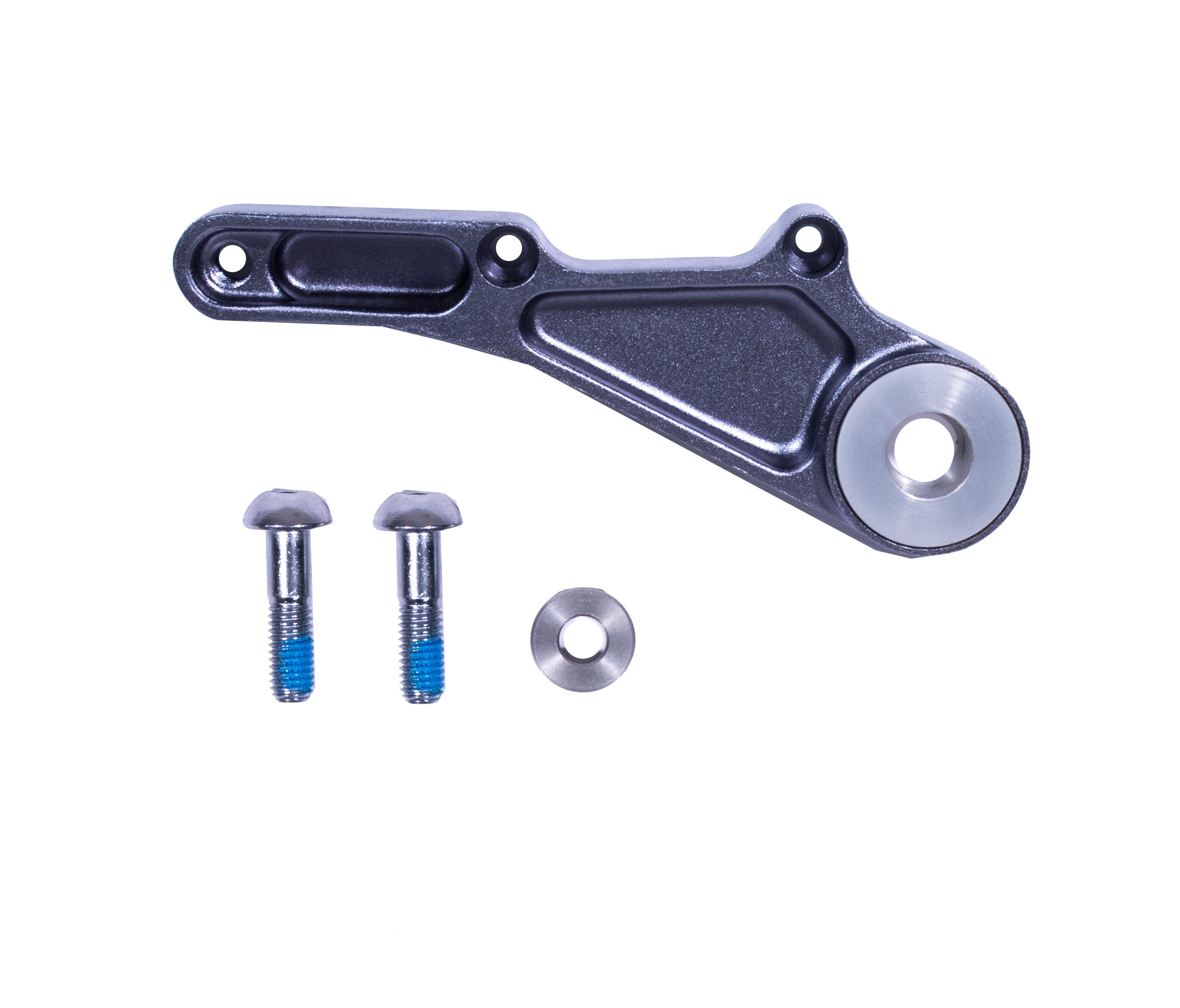 Mountain bike suspension with Dope arm bushing kit installed, showing durability and fit