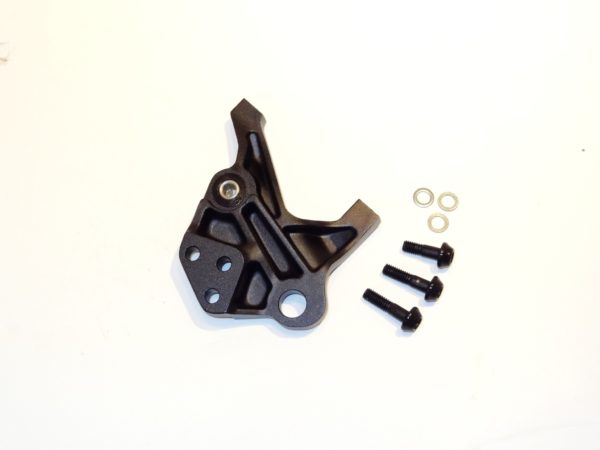 Dropout hanger attached to mountain bike frame, showing compatibility with MTB models