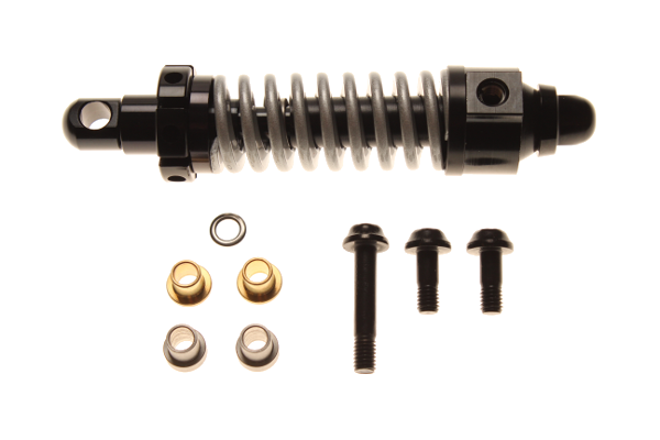 Cadabra auxiliary shock installed on mountain bike suspension