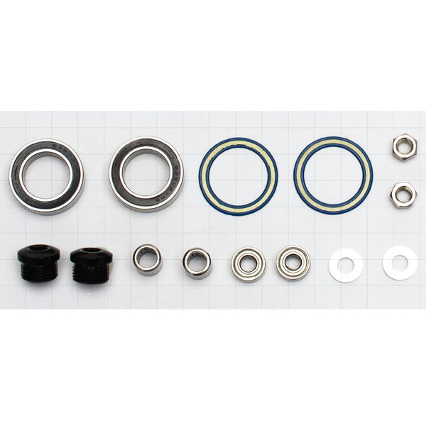 Close-up of Wah Wah PP rebuild kit components for guitar pedals