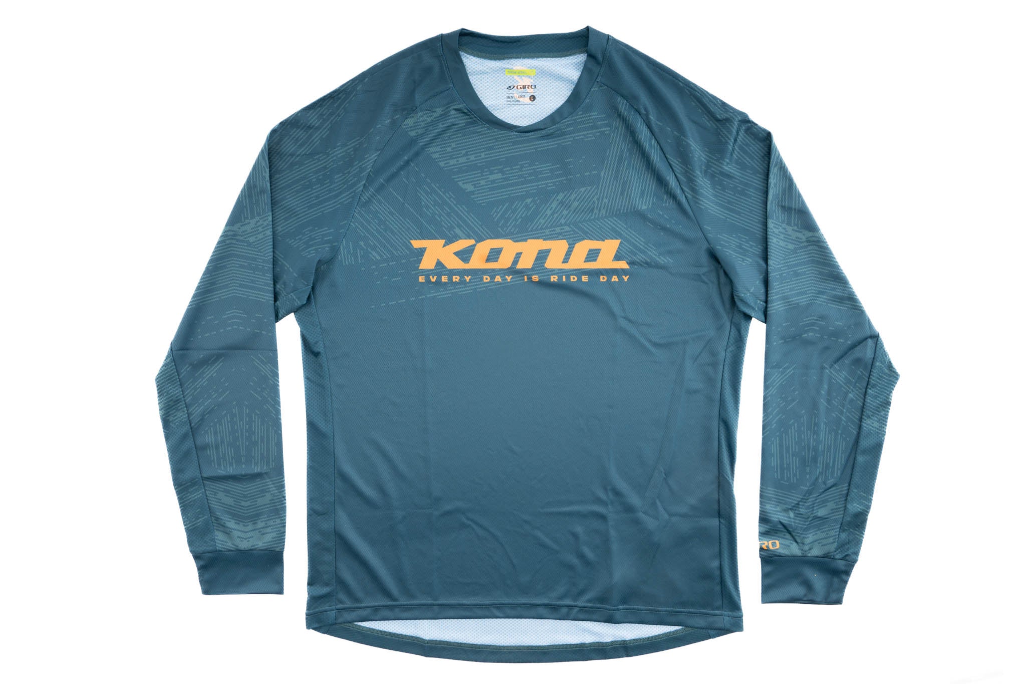 Front view of eco-friendly cycling jersey showcasing its relaxed fit and design.