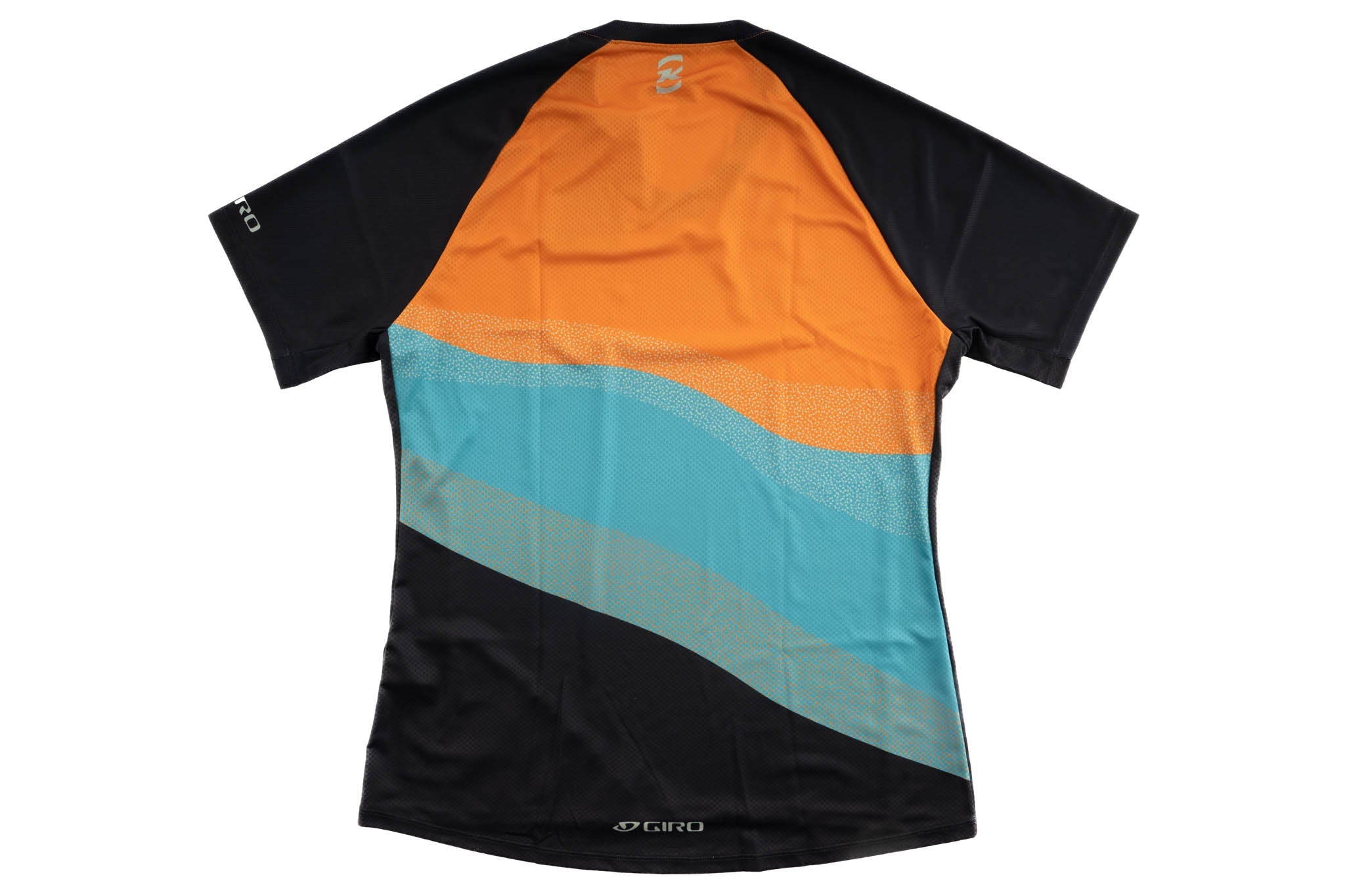 Side view of the cycling jersey highlighting the longer sleeves and eco-friendly fabric.