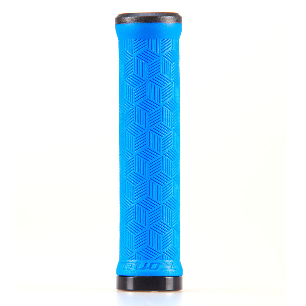 Bicycle handlebar grips installed on mountain bike for secure grip