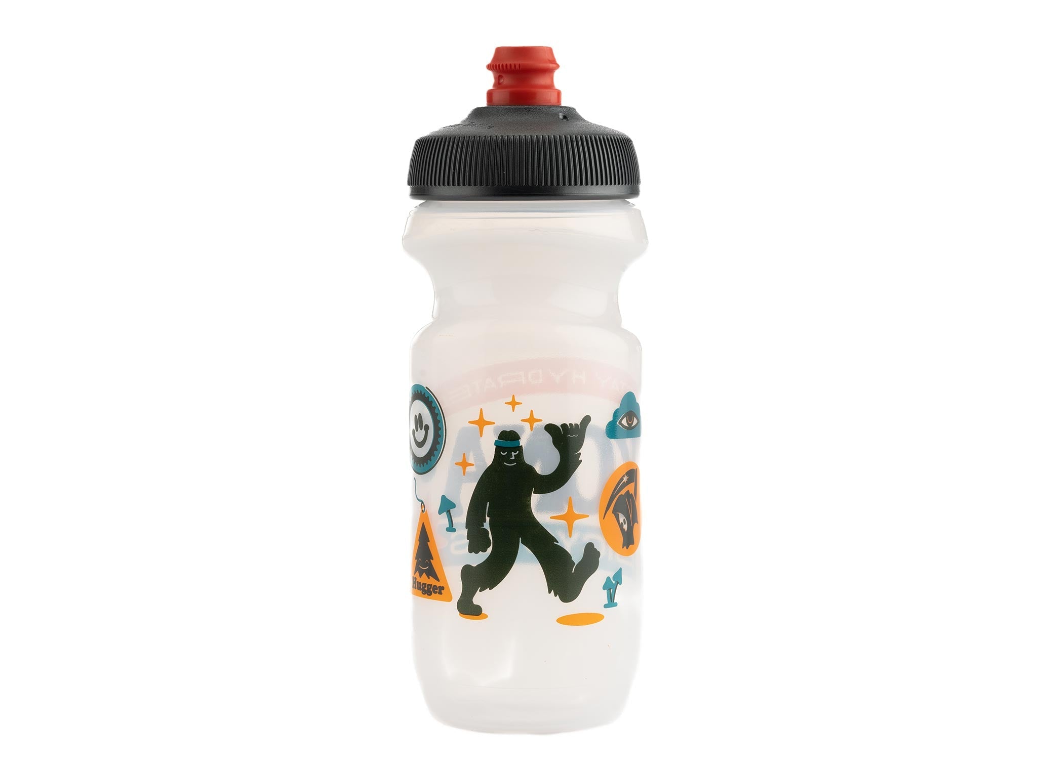 Outdoor scene featuring the Sasquatch Surge Water Bottle against a backdrop of nature, ideal for hiking.