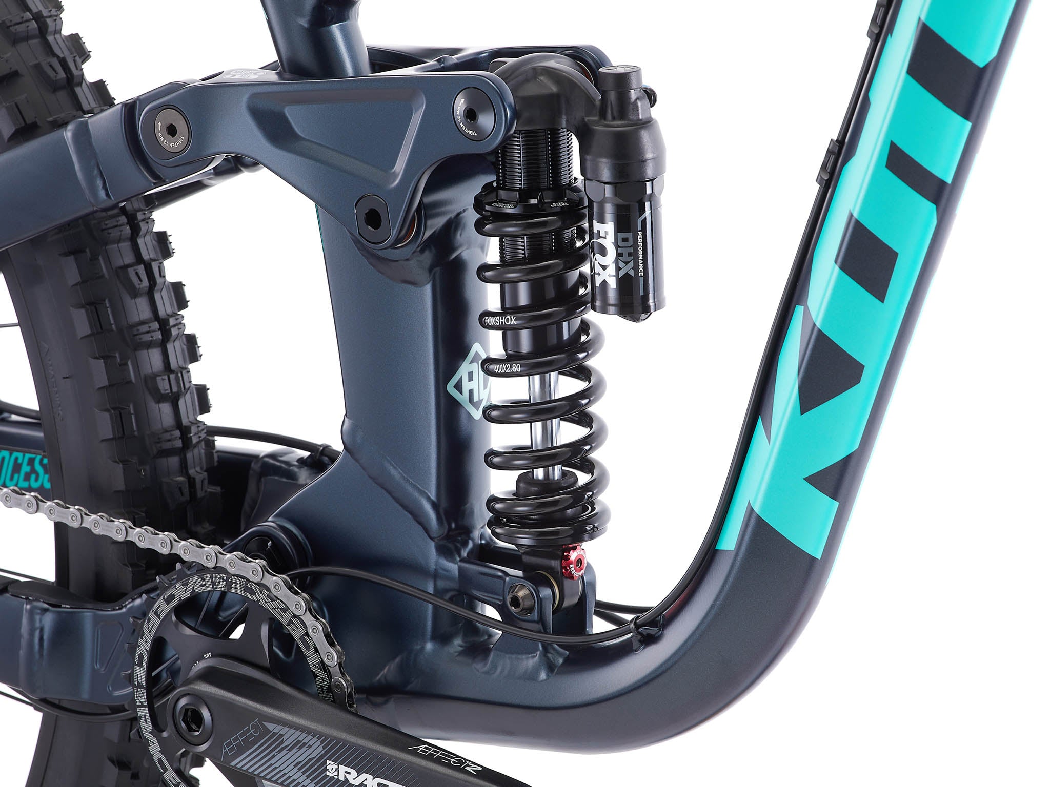 Close-up of the durable aluminum frame of the Process X bike, suitable for progressive riding