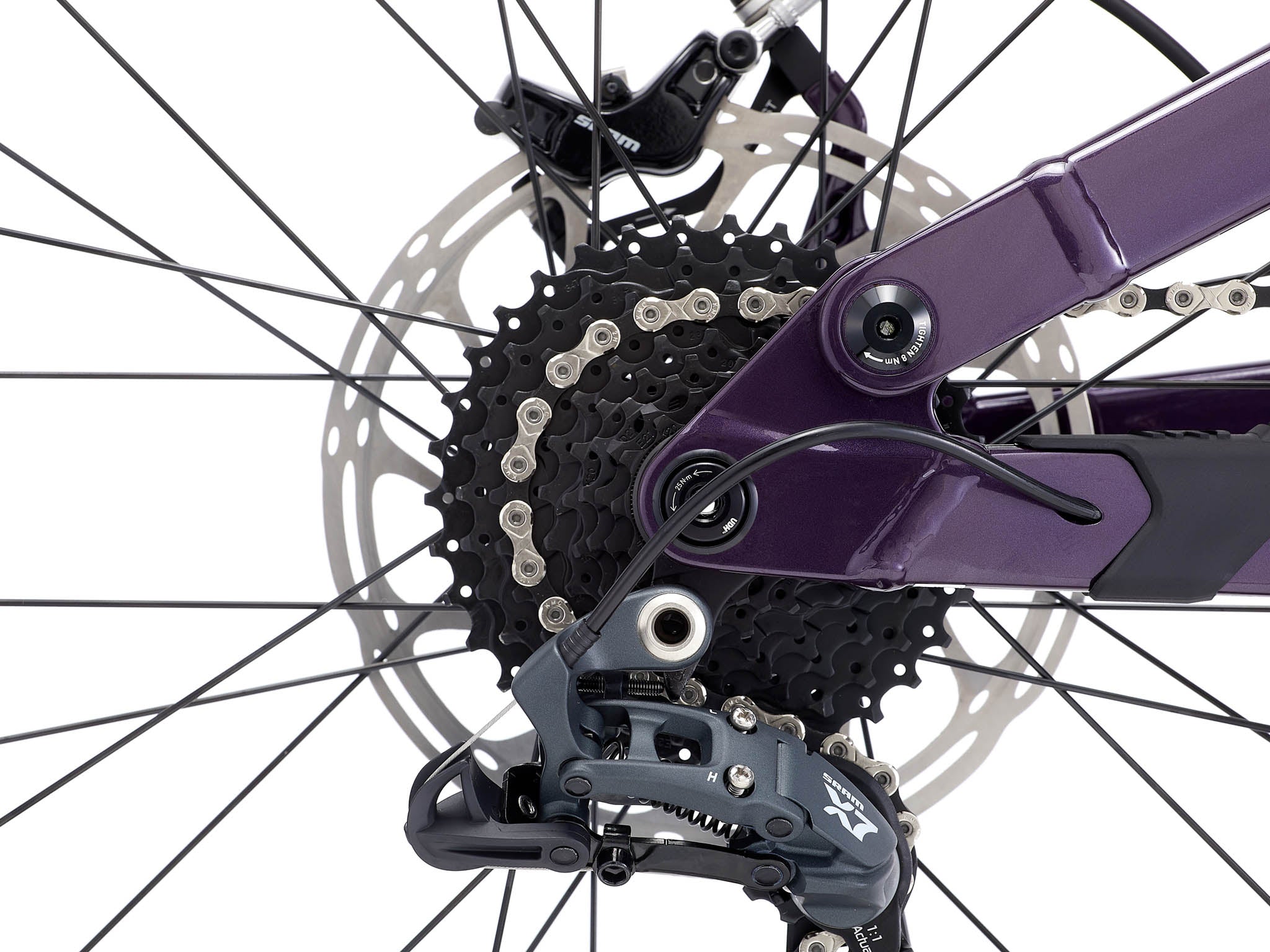 Close-up of the aluminum frame of the Process X, highlighting its durable design for competitive riders.