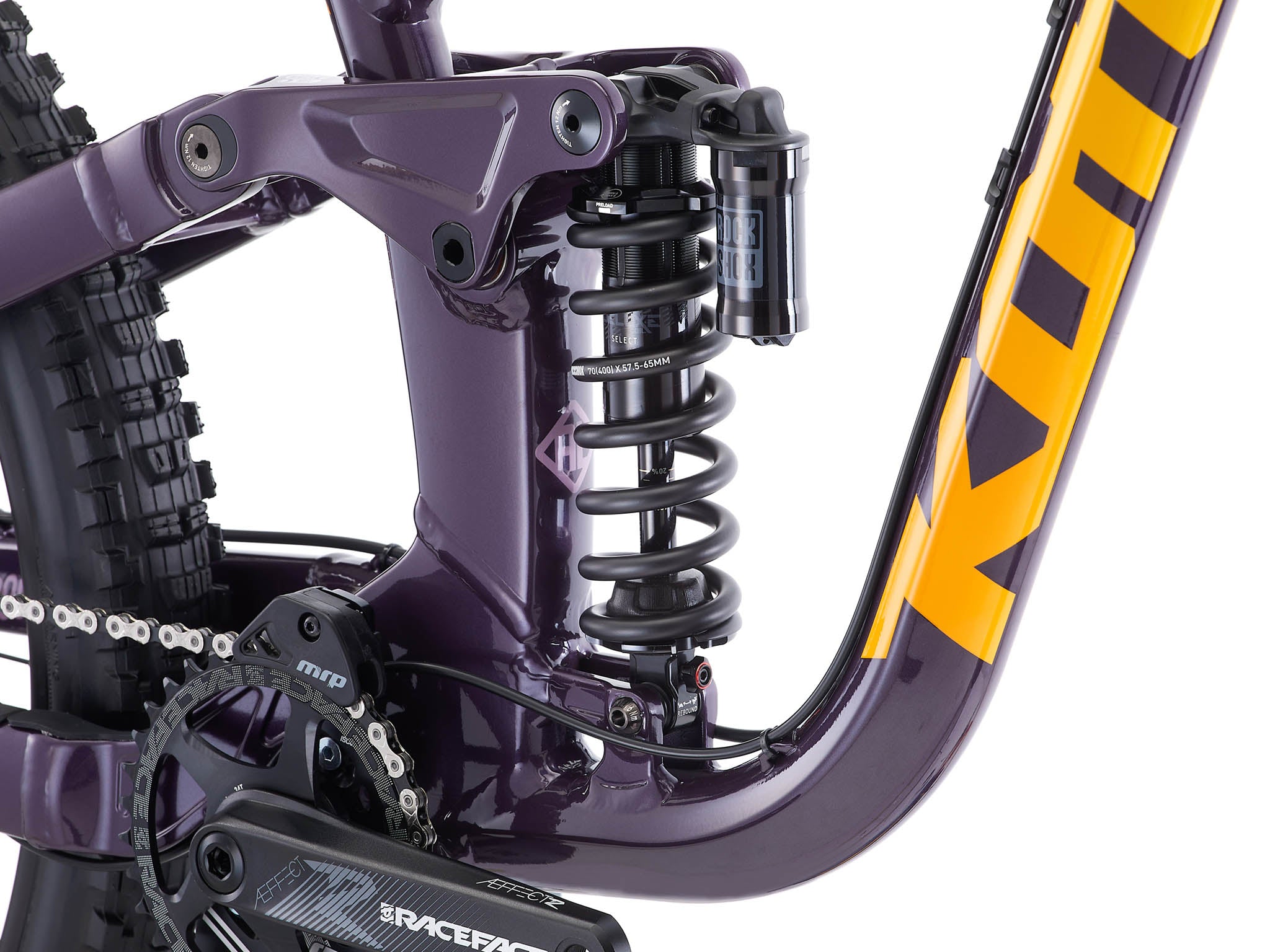 Close-up of the aluminum frame of the Process X, highlighting its durable design for competitive riders.