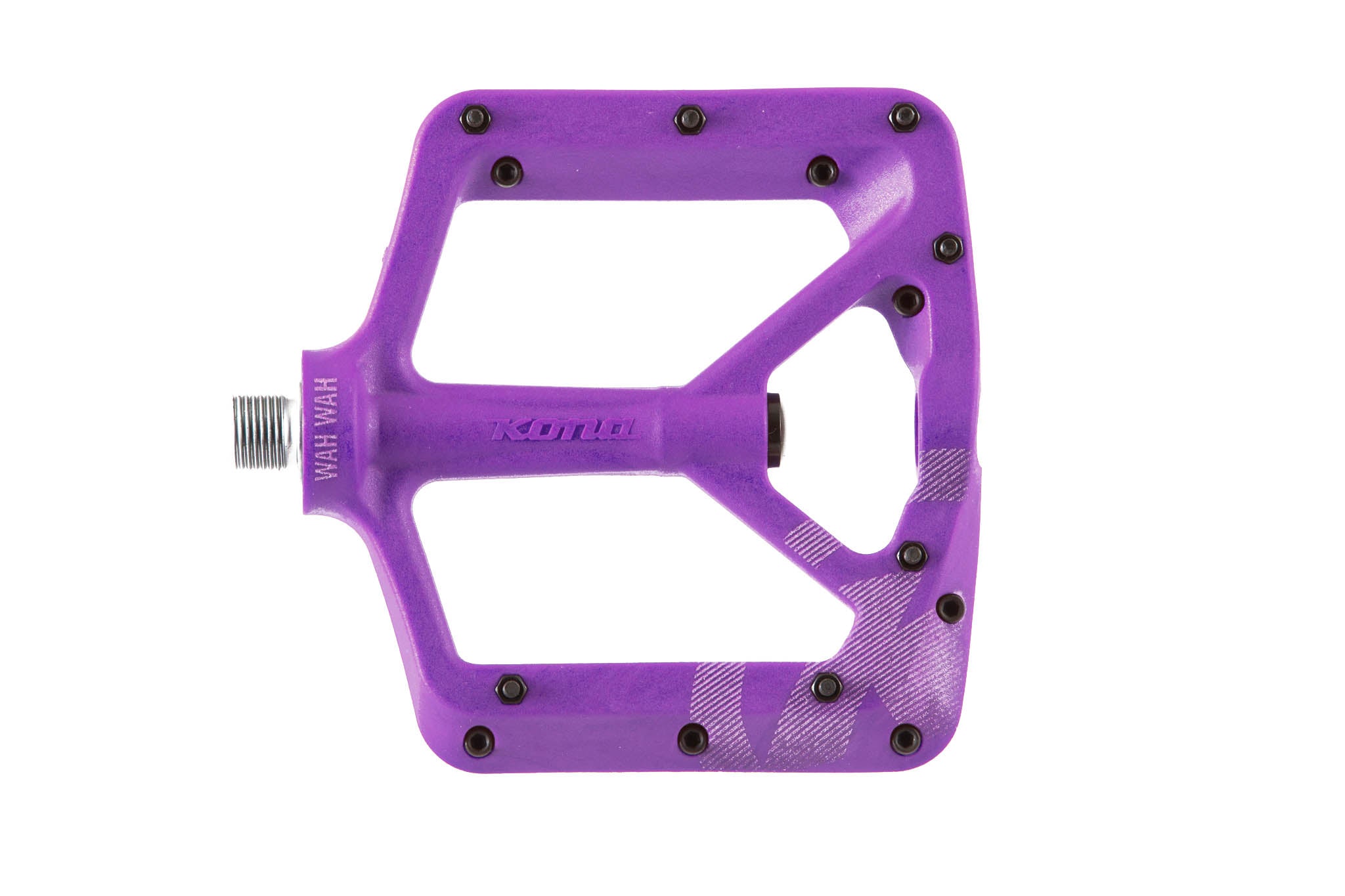 Wah Wah II composite flat pedals with textured grip for mountain biking