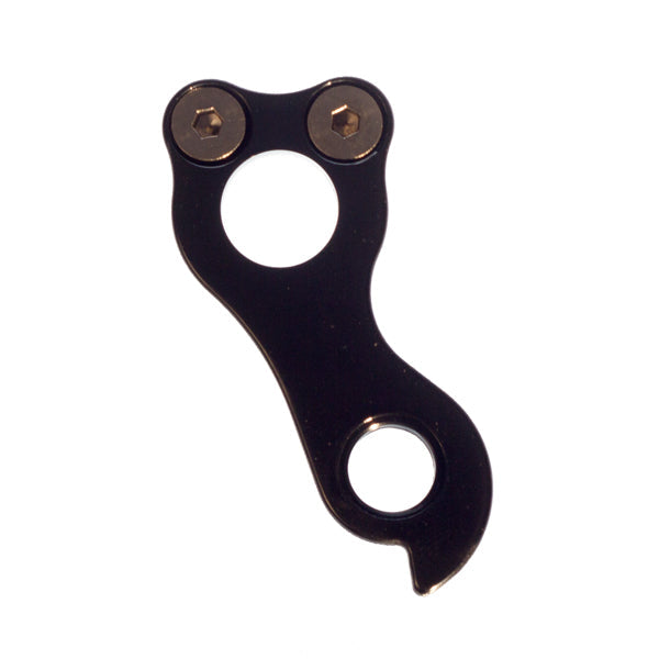 Bike derailleur hanger attached to mountain bike drivetrain