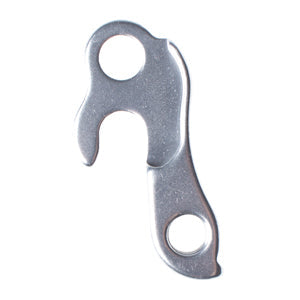 Close-up of premium derailleur hanger for mountain bikes, showcasing its robust design.