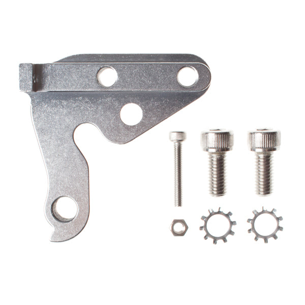 Close-up of versatile dropouts for 2004-2009 bikes, showcasing compatibility.