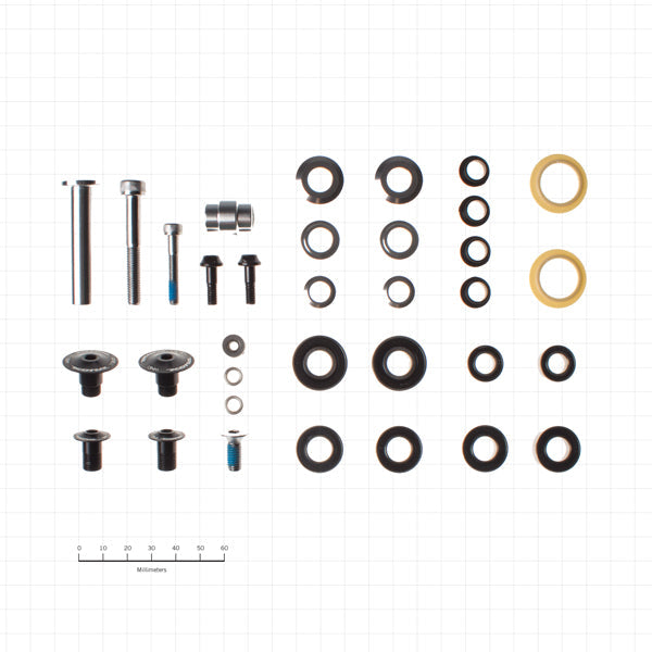 Cross-country bike bushing kit with installation tools