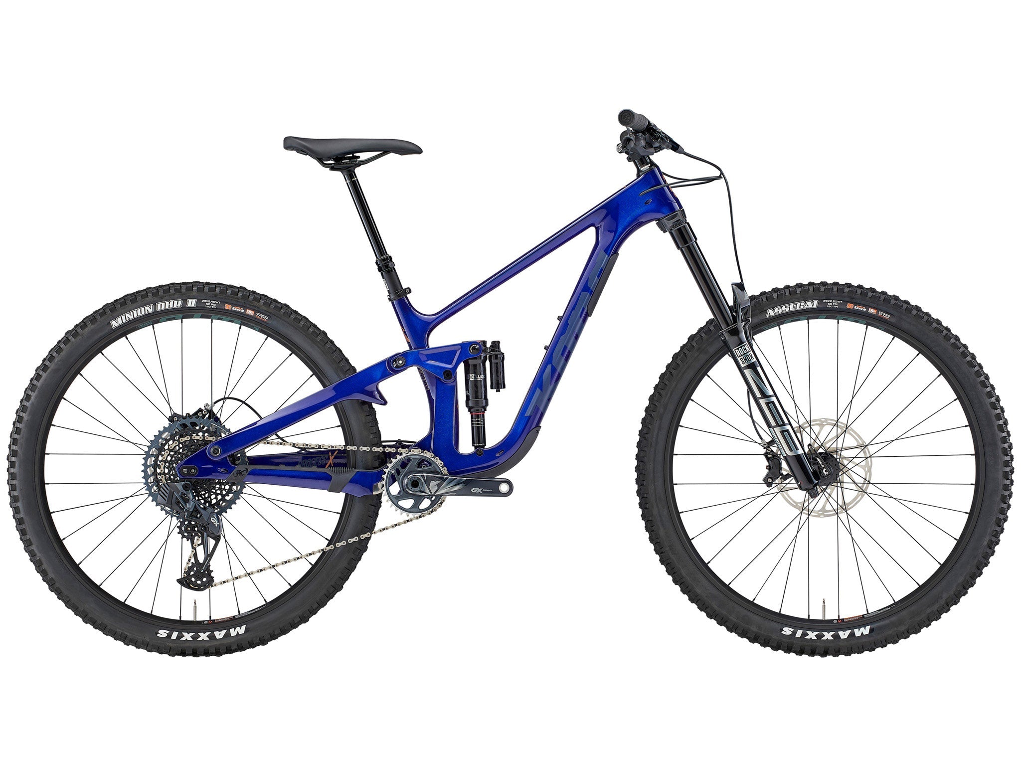 Kona Process X CR DL Carbon Mountain Bike showcasing its sleek design on a downhill trail.