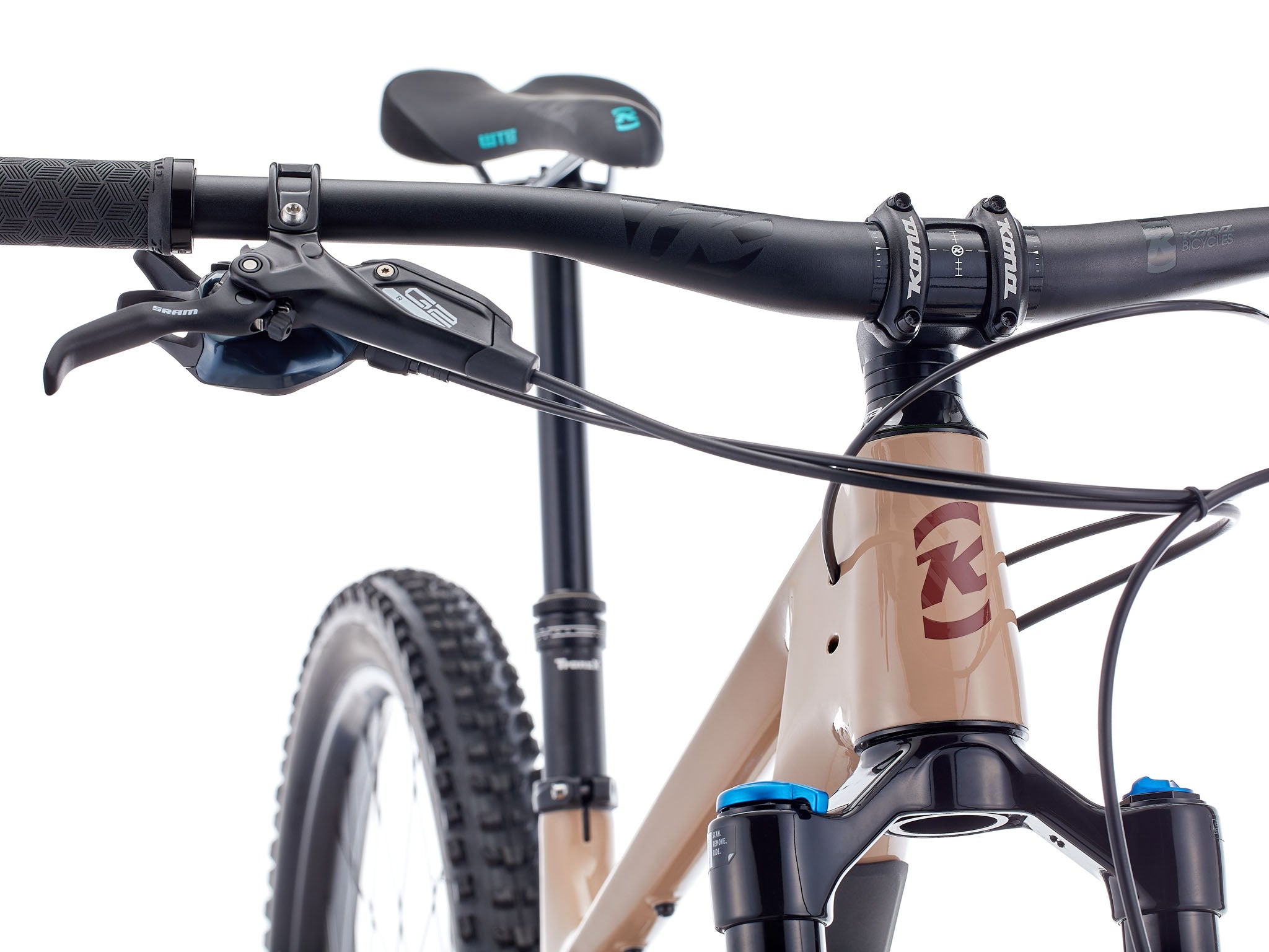 Rider navigating technical trail on the Process 134 CR enduro bike