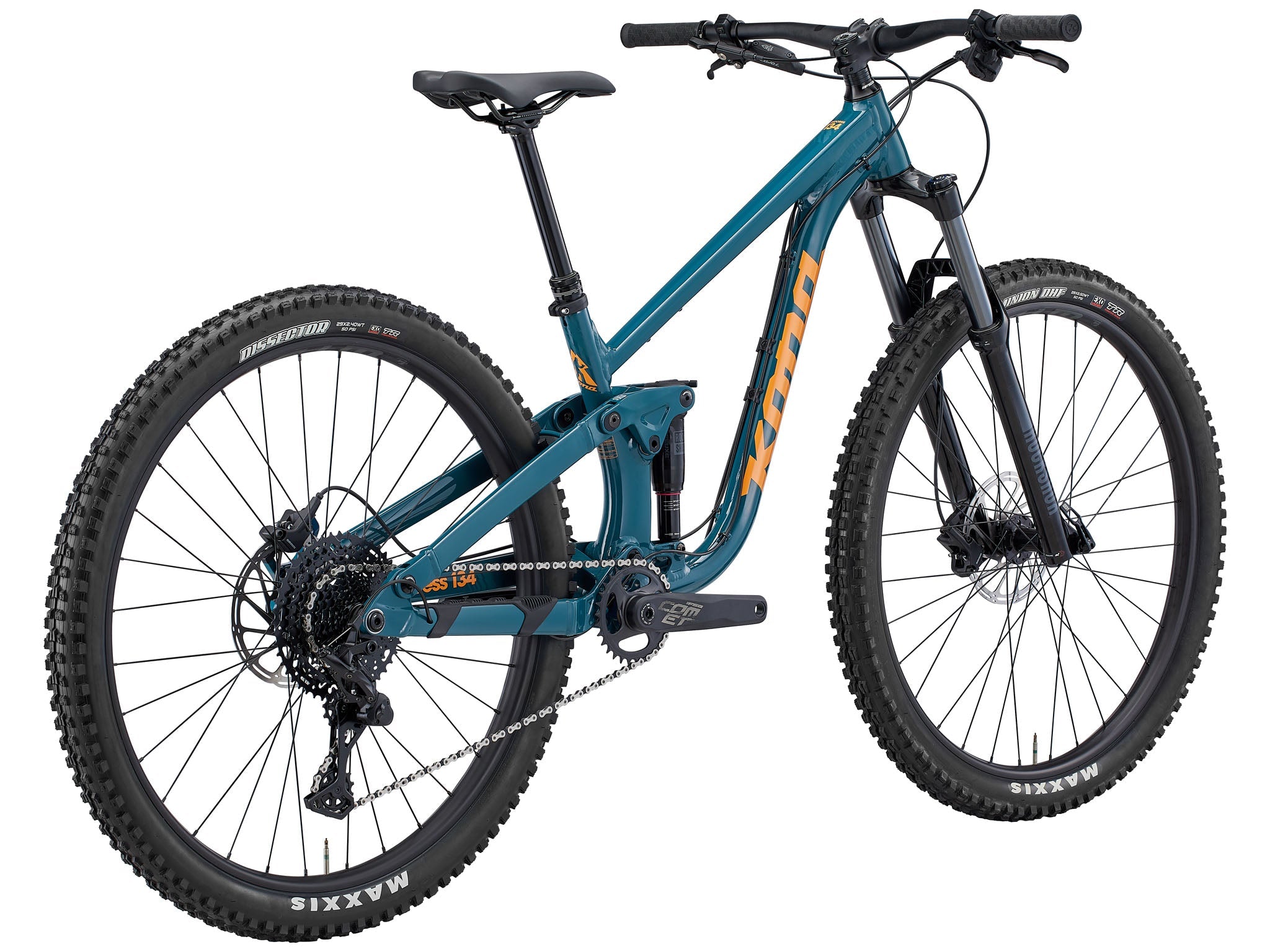 Rider enjoying a smooth ride on TrailMaster 134 mountain bike