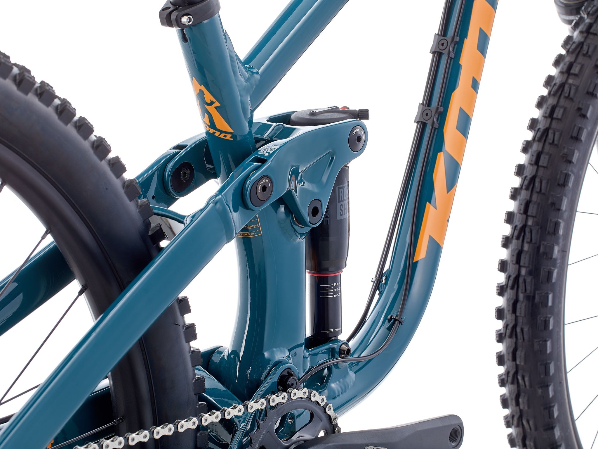 TrailMaster 134 mountain bike on rocky trail for trail riding
