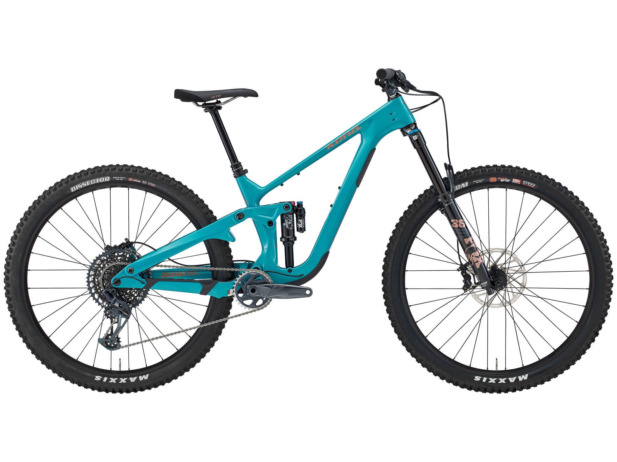Carbon Fiber Trail Master 153 CR on a rocky trail, showcasing its high performance carbon fiber frame.