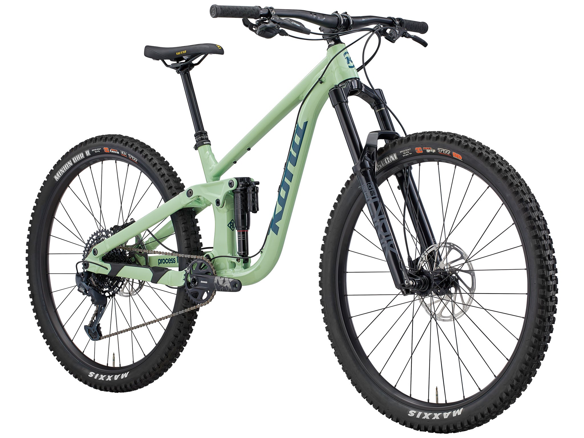 Rider navigating rugged off-road trail with the Process 153 DL bike
